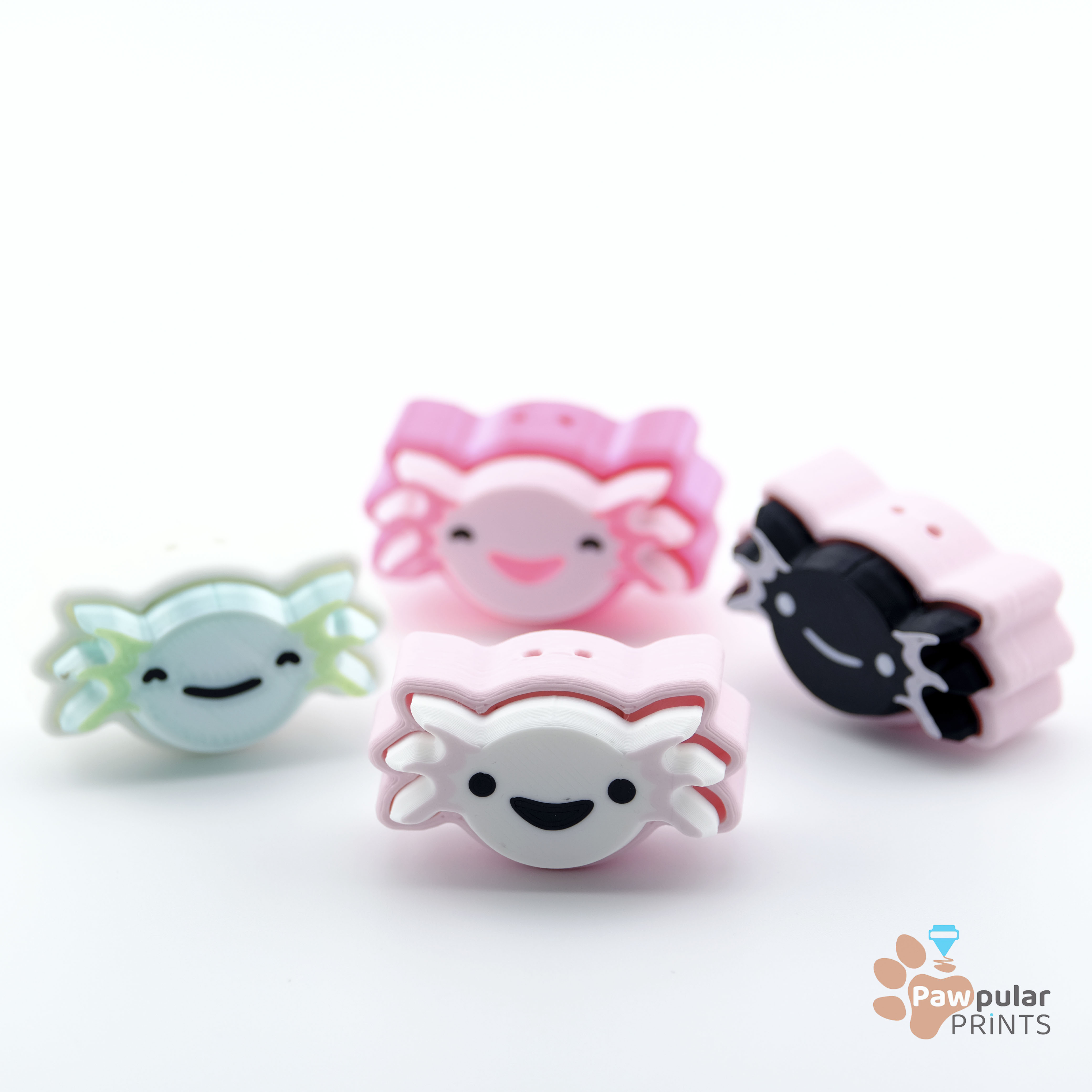 Axolotl Clickers, Multi-Pack - Fidget Keychain [Private Use Only]