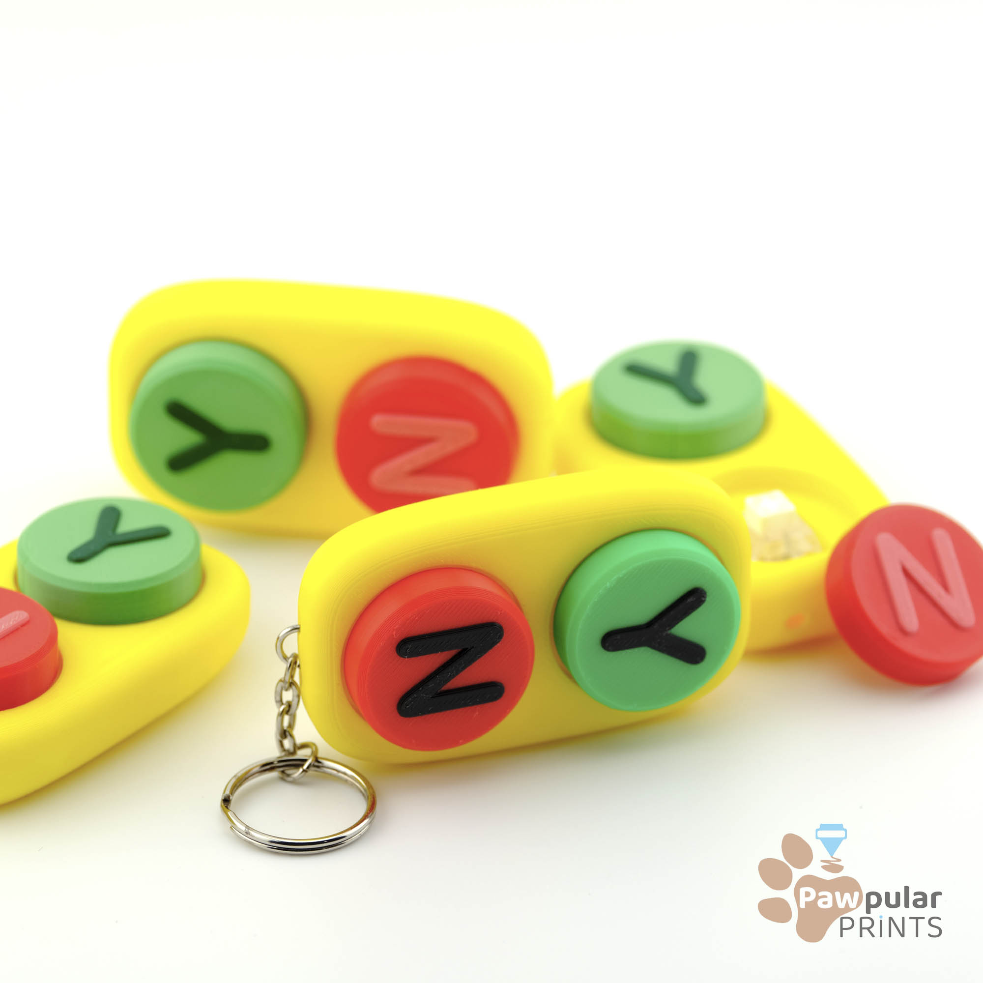 The Yes/No Button, Multi-Clicker - Fidget Keychain [Private Use Only]