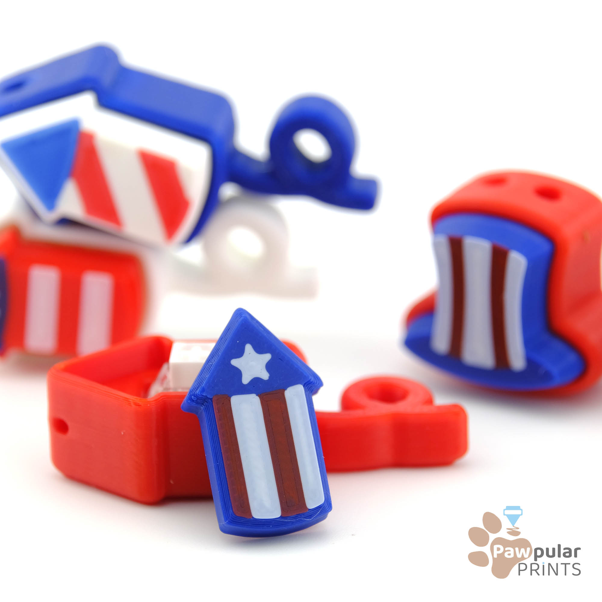 4th of July, Multi-Pack - Fidget Keychain [Private Use Only]