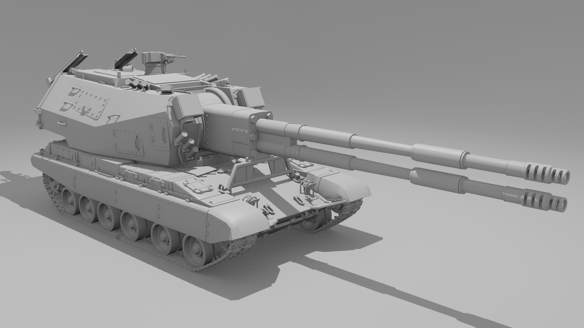 2S35 Koalitsiya SV Prototypes with 2 barrels