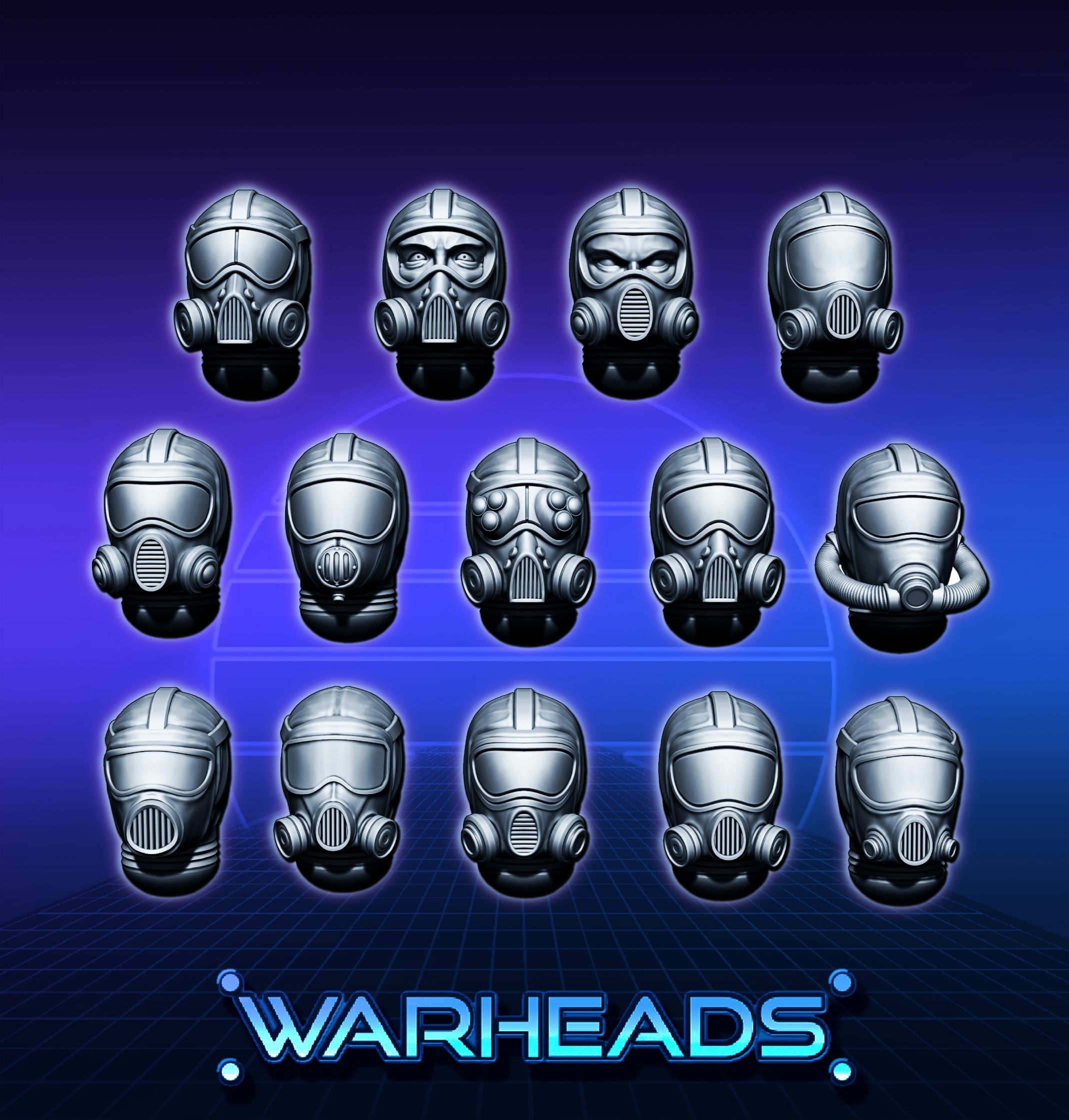 Special Ops Masked Heads (14 heads)
