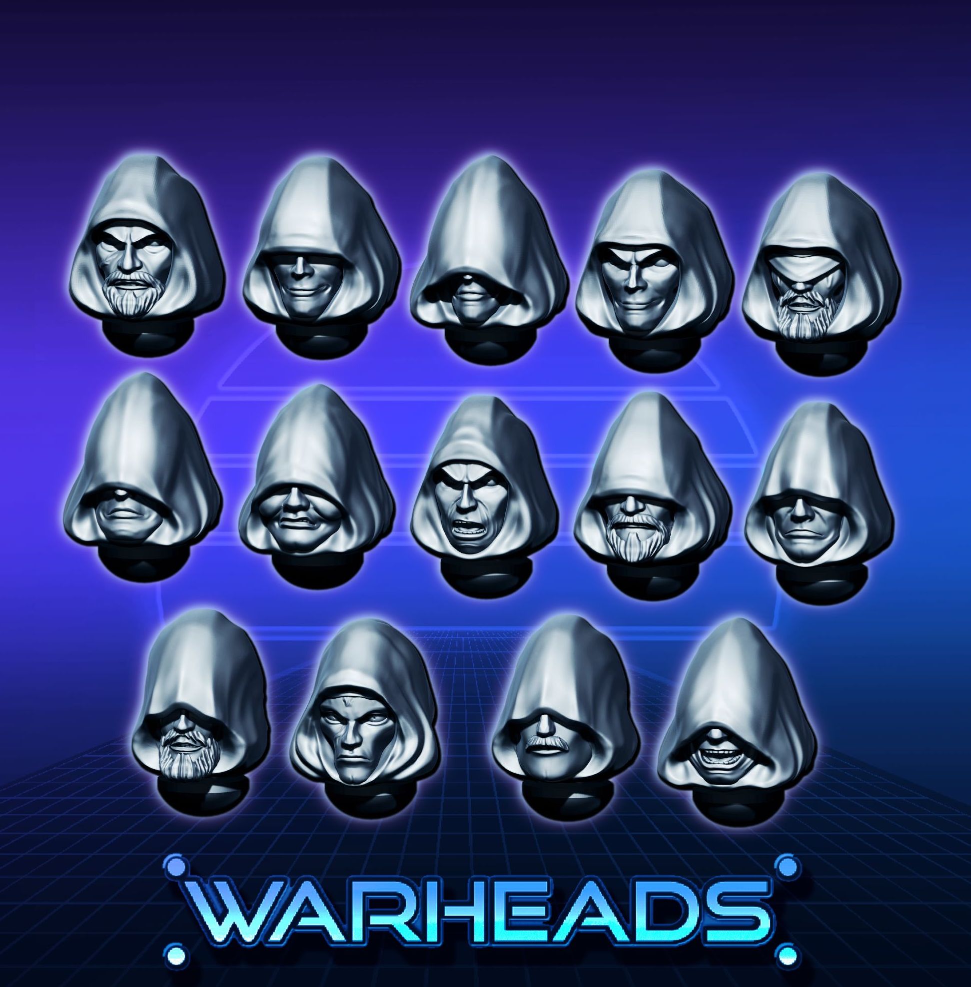 Mysterious monks Heads! (14 heads)