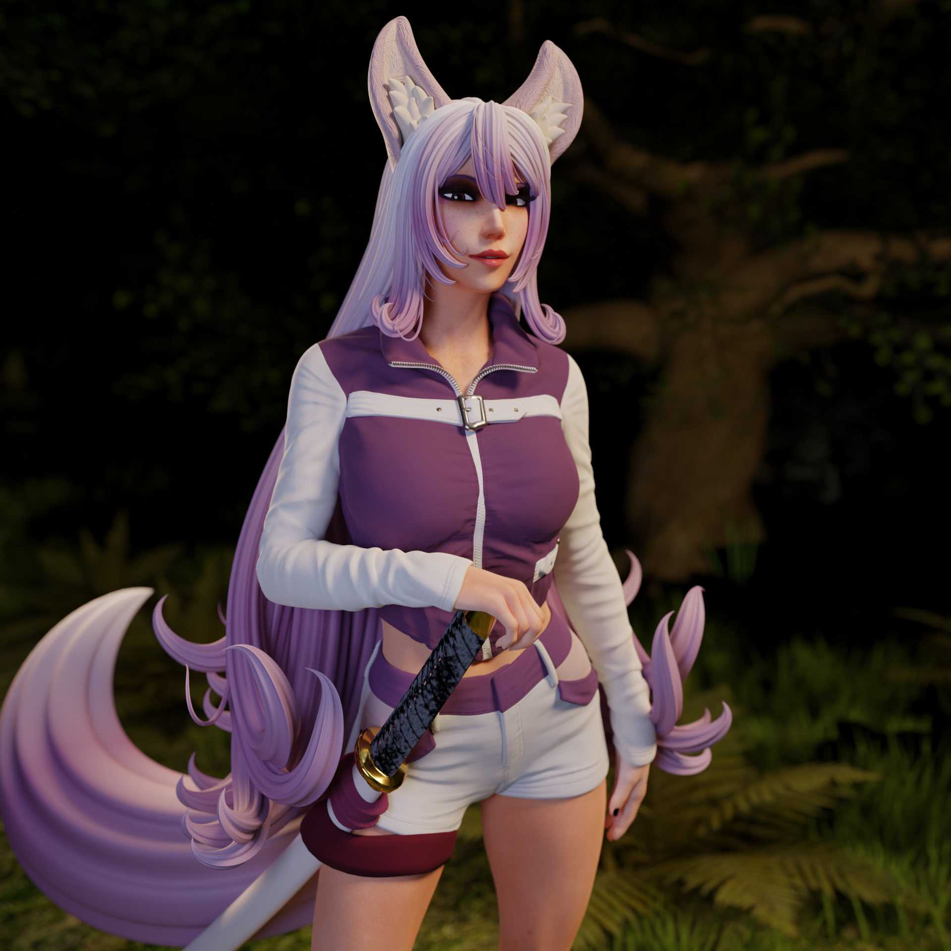 Mitsuko - Fox Girl - presupported - QB Works