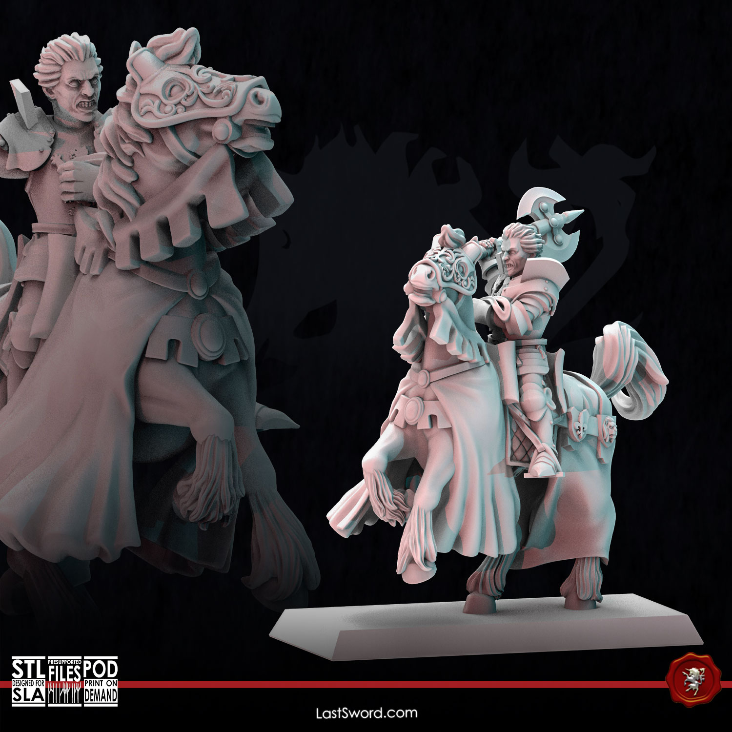 Exiled Baron on horse | Pre-Supported | 30mm Fantasy