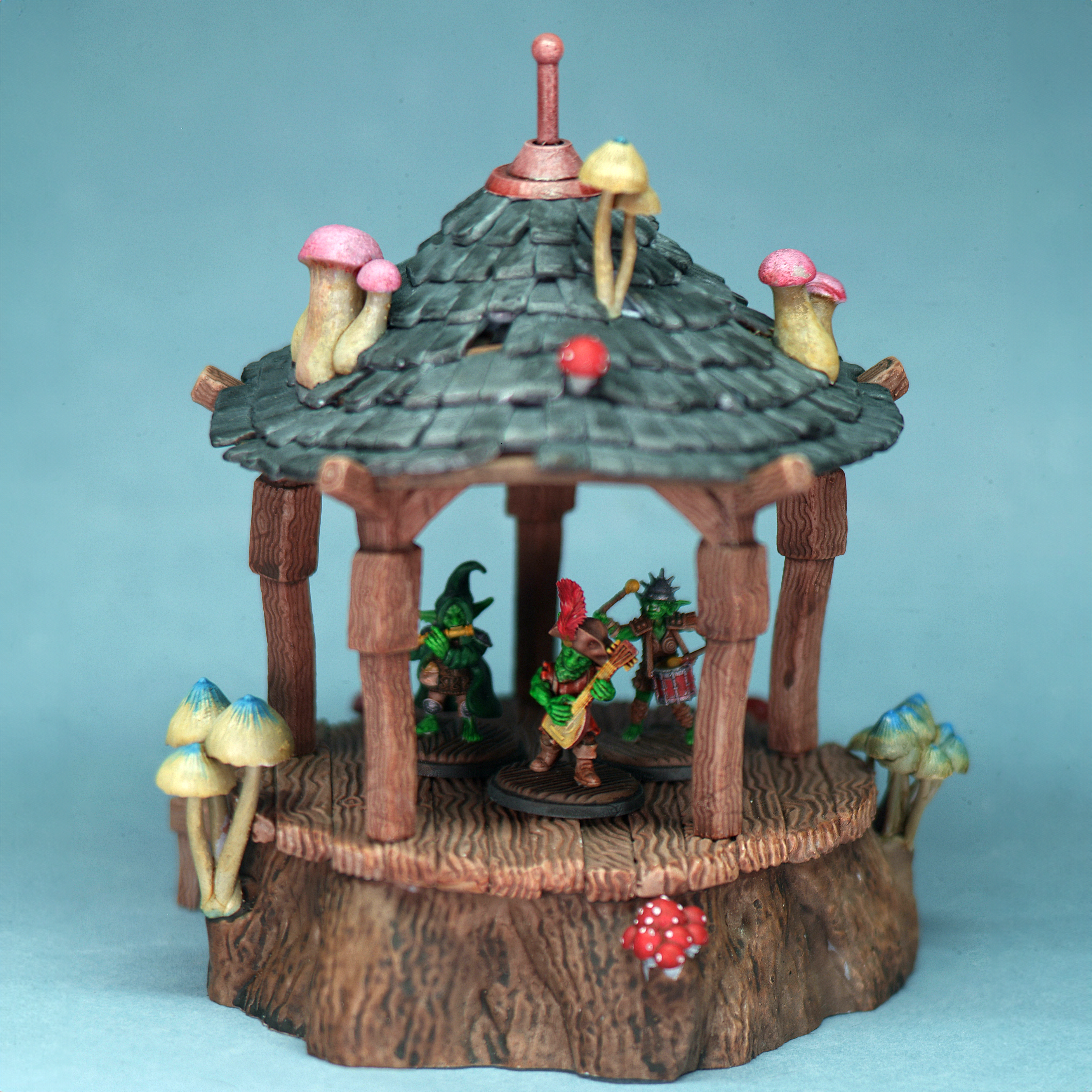Goblin Bandstand with 3 Goblin Musicians