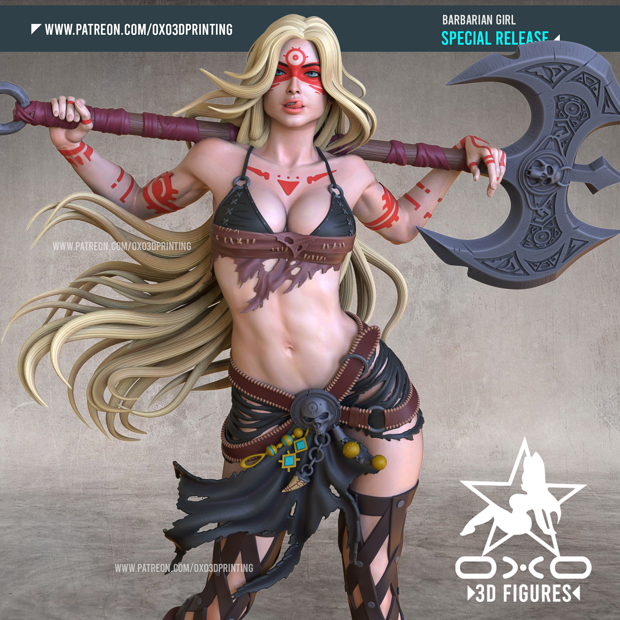 Barbarian Waifu Miniature Figure