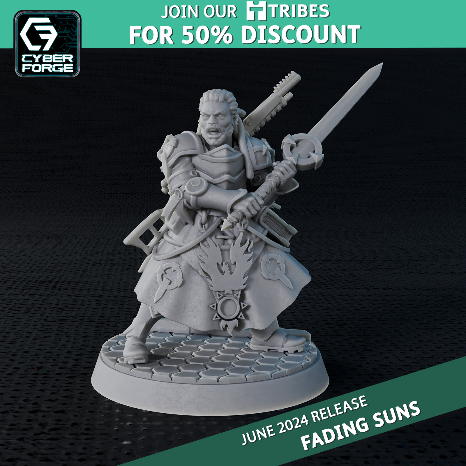 Phoenix Knight - Fading Suns - Cyber Forge Miniatures June 2024