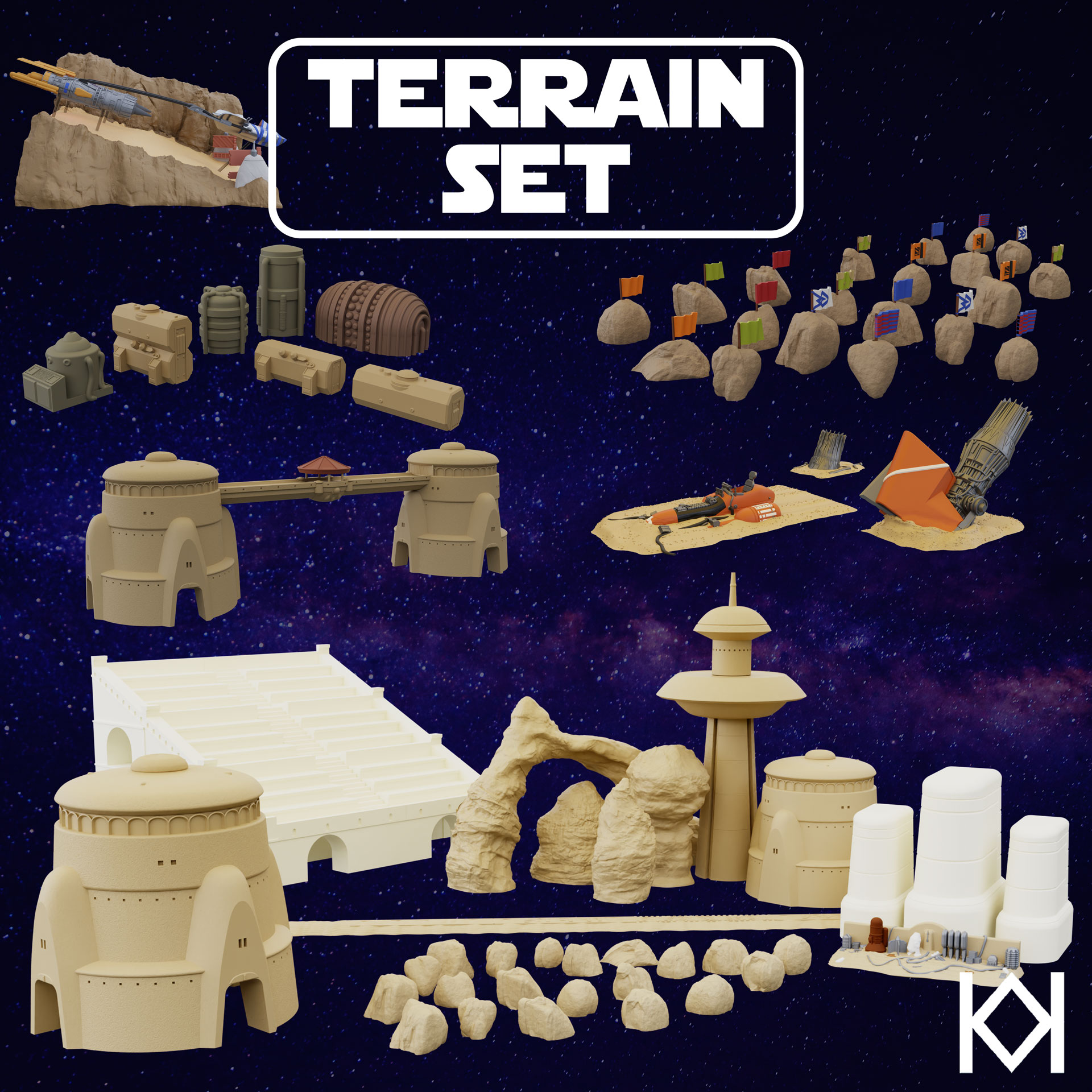 Galactic Racers Terrain Set