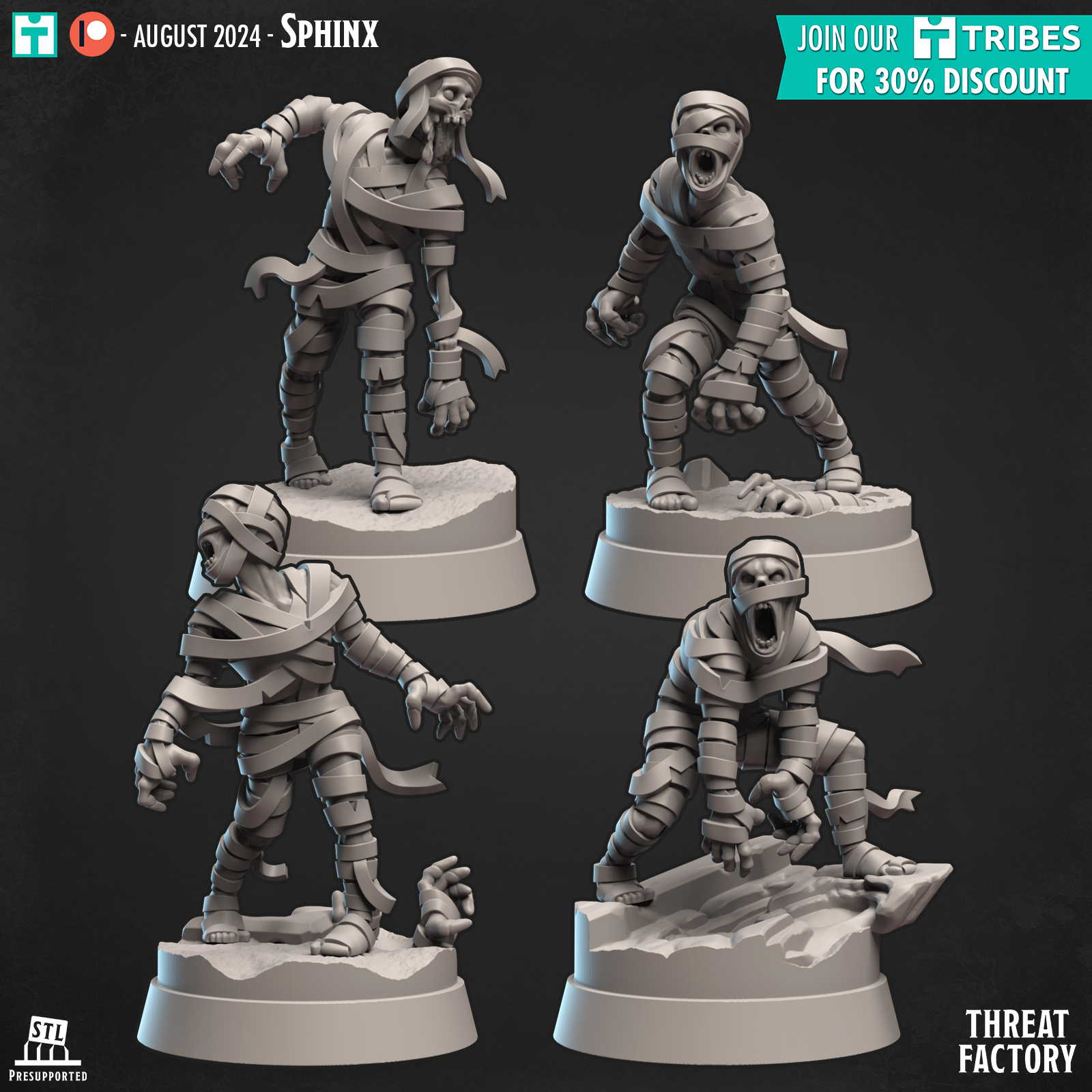 Four mummies