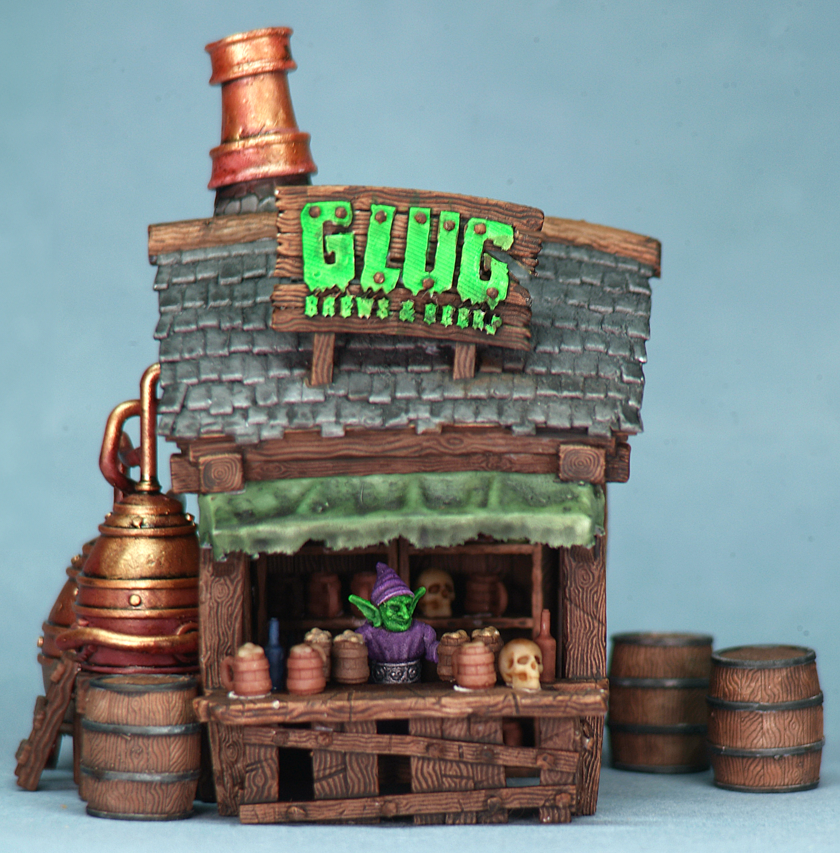 Goblin Tavern – GLUG Brews & Beers Fantasy Building STL for RESIN Printing