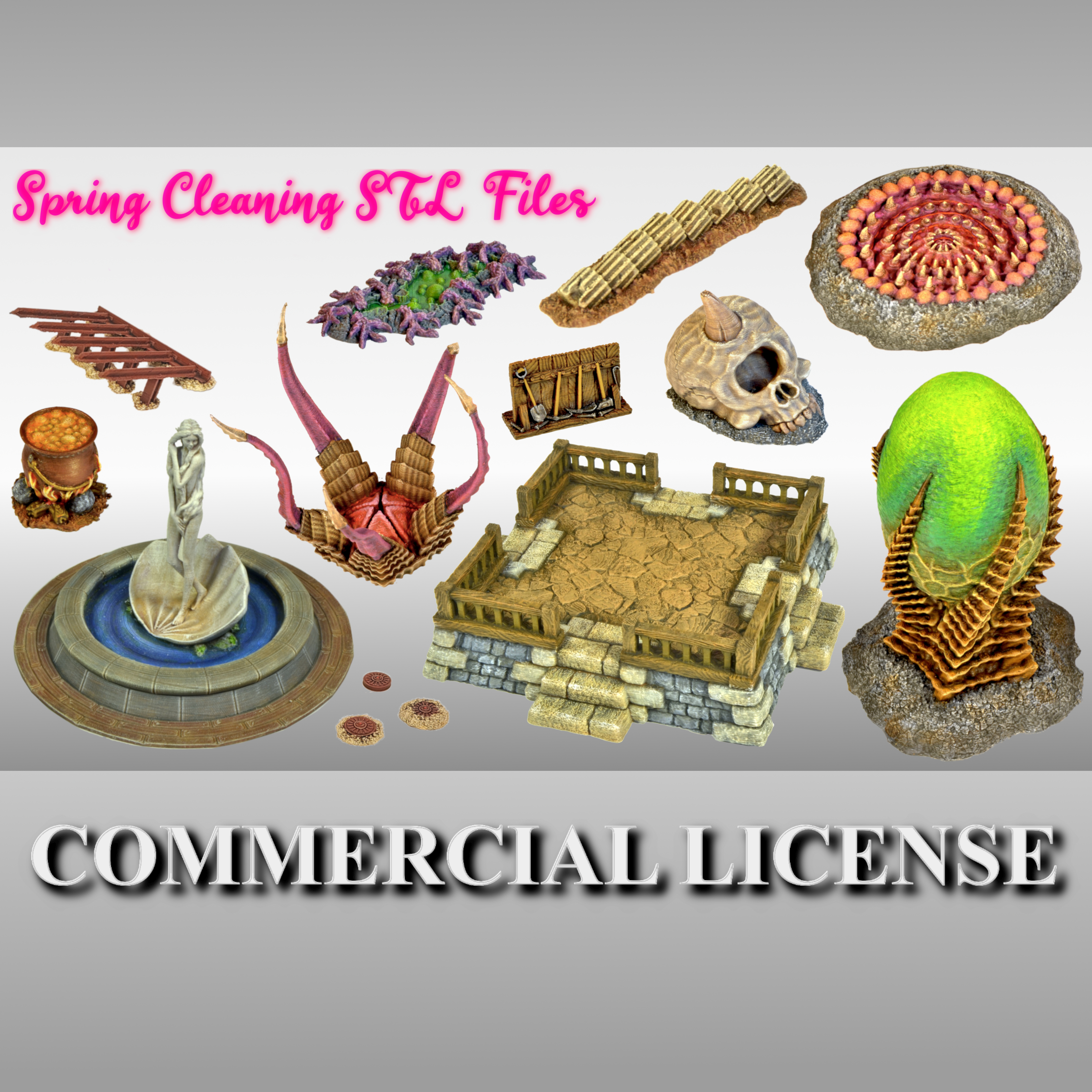 [Commercial License] Spring Cleaning STL Files