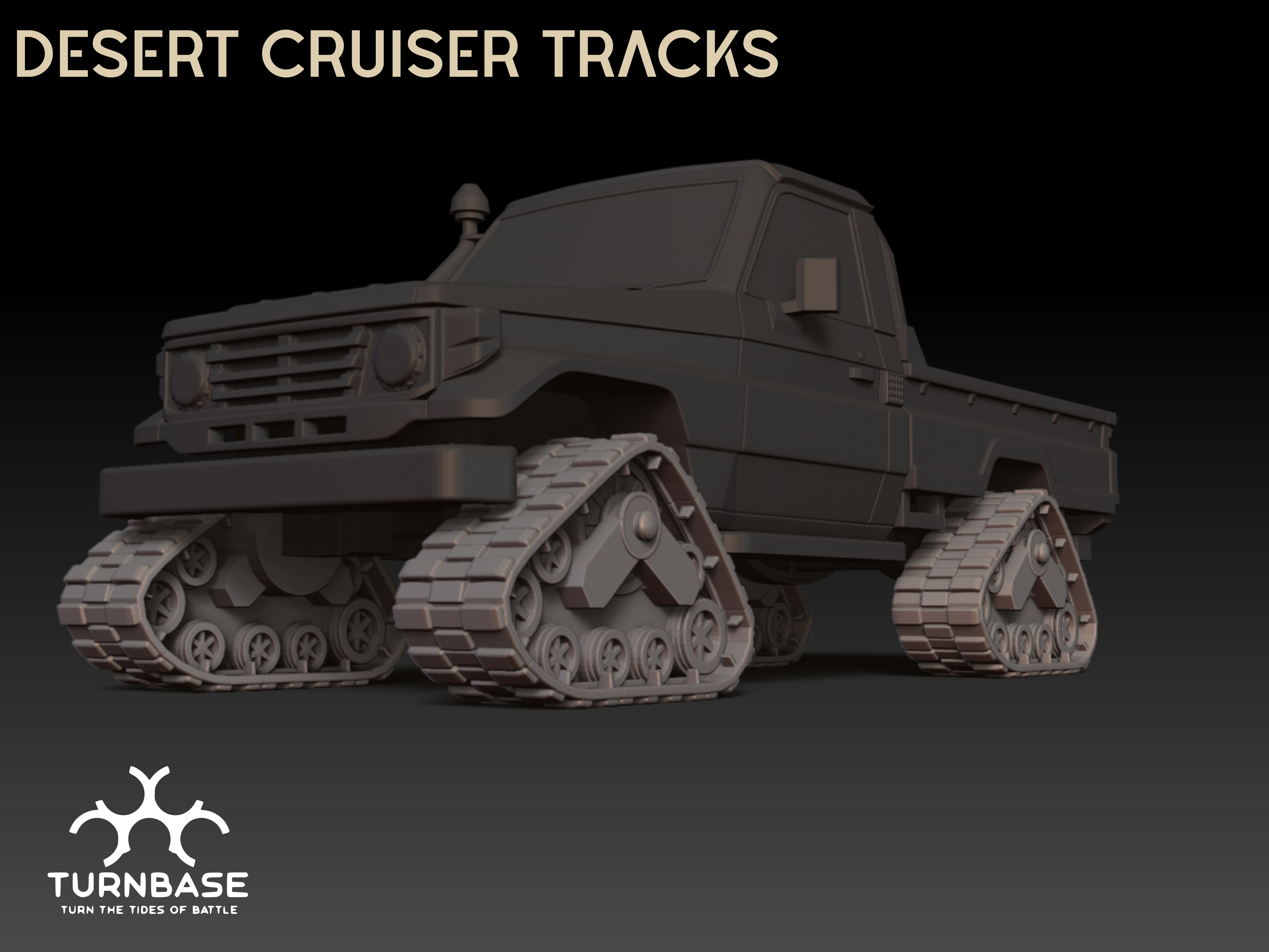 TurnBase Miniatures: Wargames- Desert cruiser Tracks
