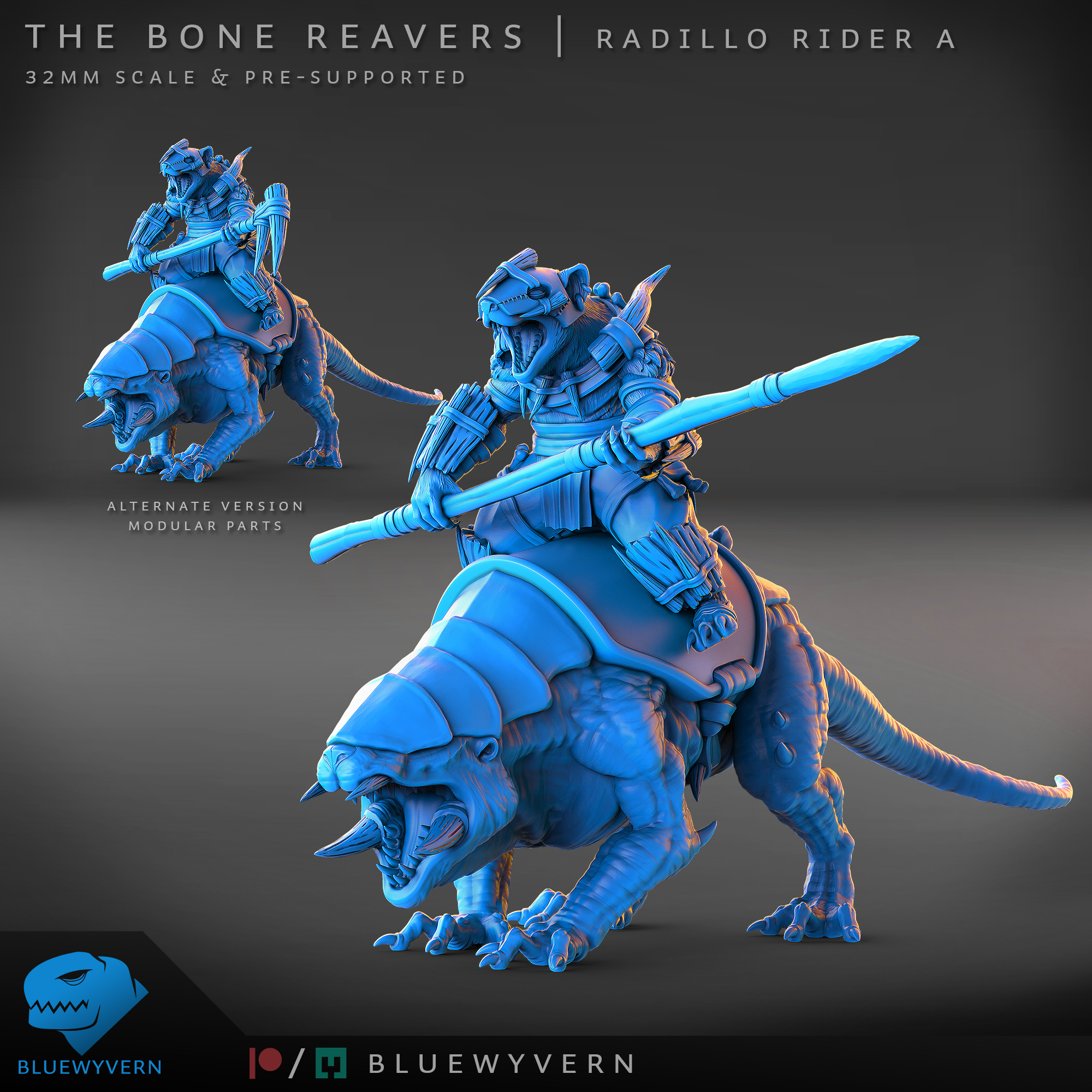 The Bone Reavers - Radillo Rider A (Modular)