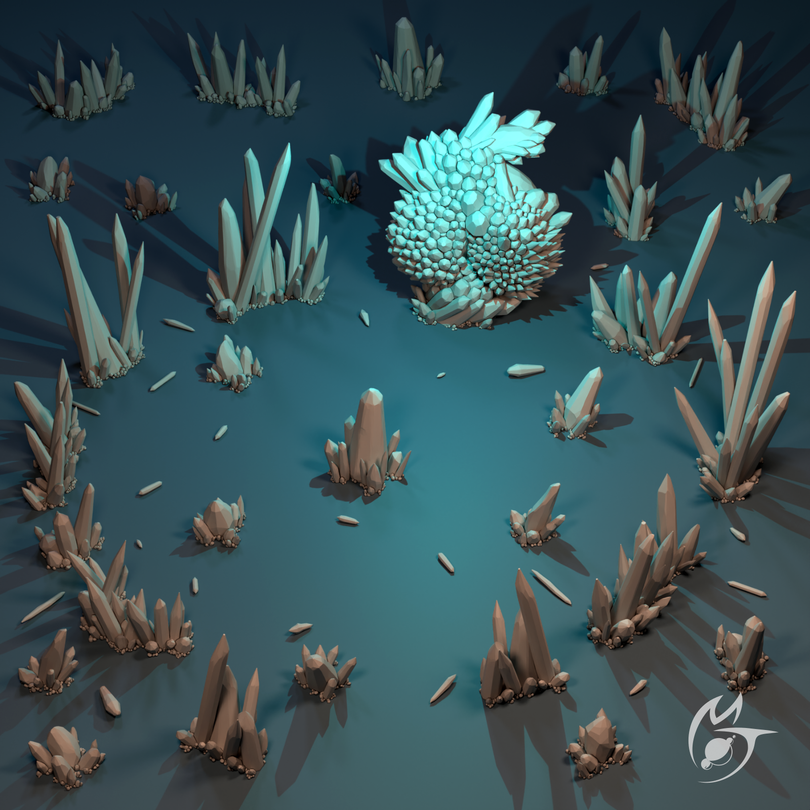 Crystal Cave Growths - Scatter Terrain