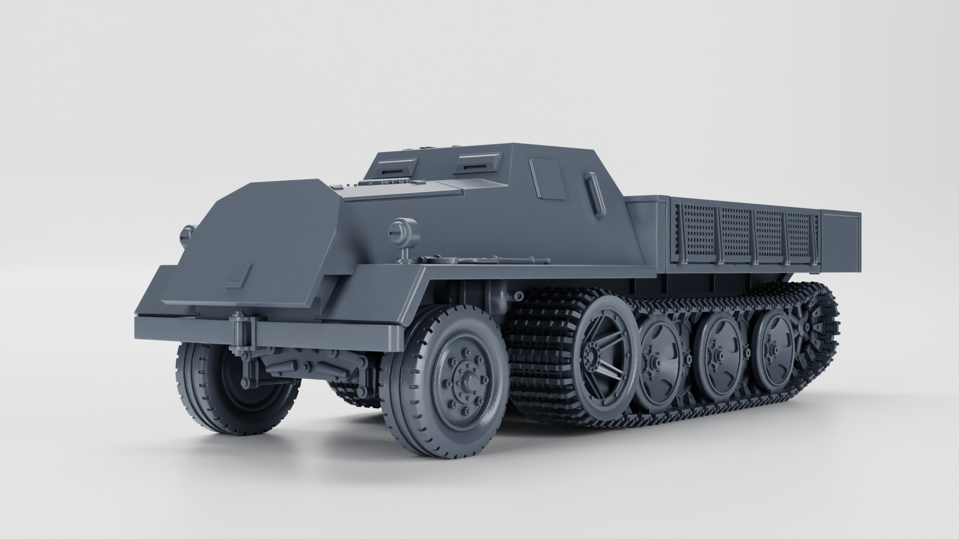 Half-track Schwerer Wehrmachtschlepper (SWS) armored cabin (Germany, WW2)
