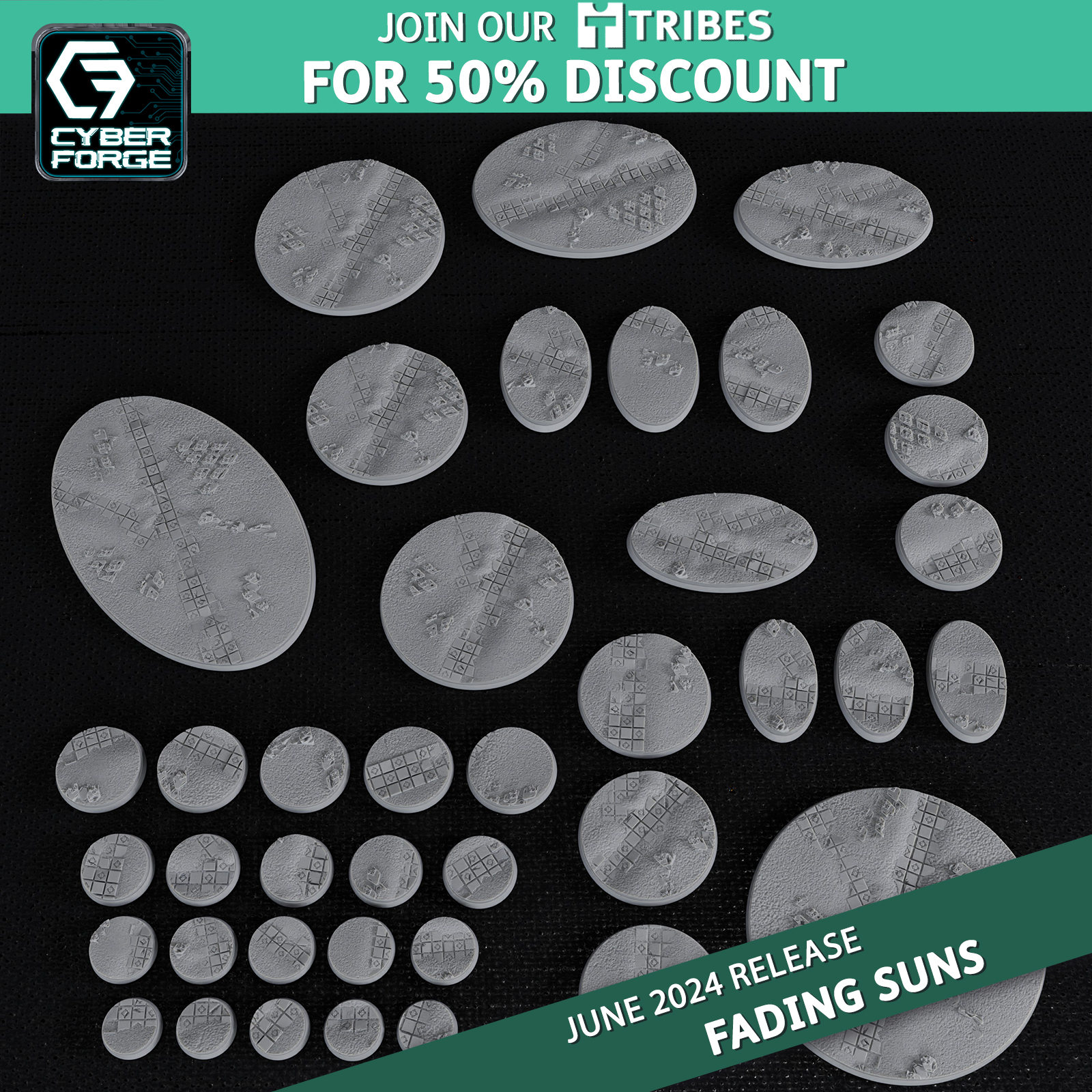Bases - Fading Suns - Cyber Forge Miniatures June 2024