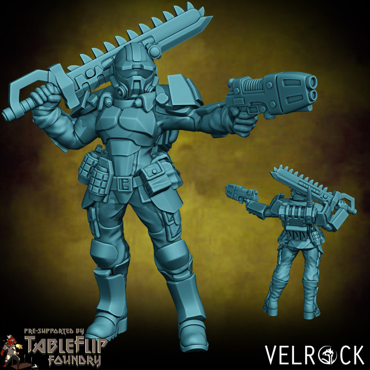 Female Tempest Guardsmen Elite 7 (PRESUPPORTED)
