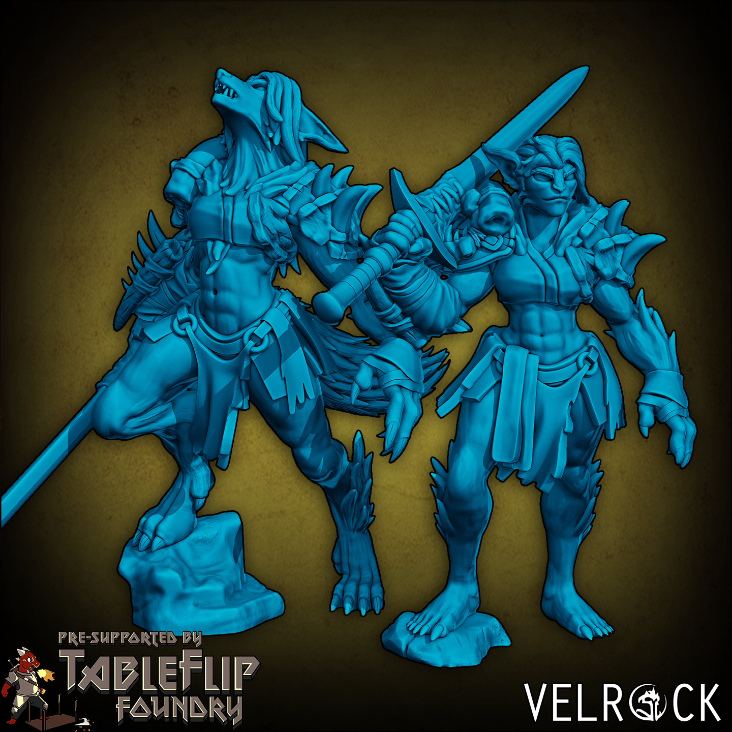 Female Shifter Barbarian 2 Forms (PRESUPPORTED)