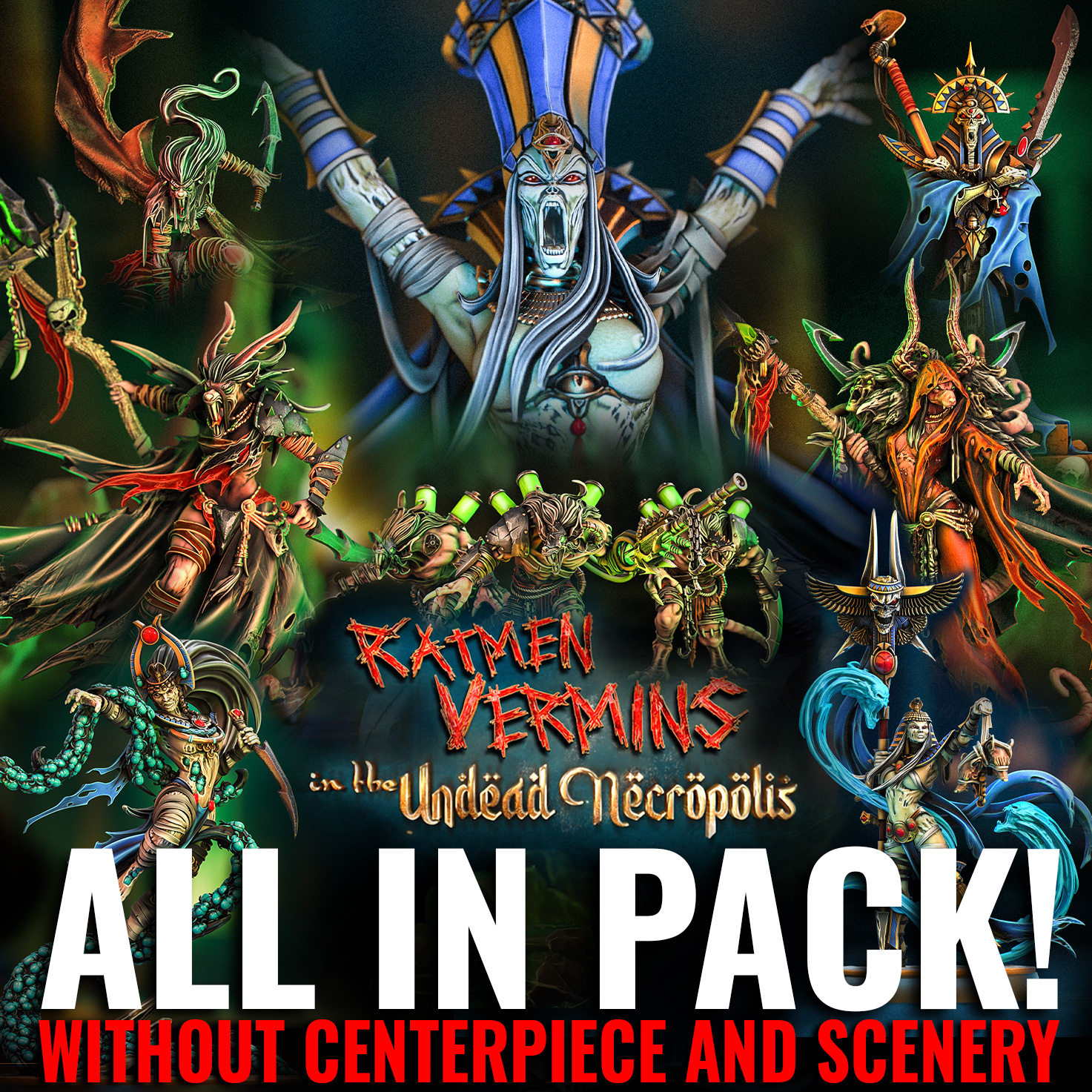 Ratmen Vermins in the Undead Necropolis (without Centerpiece and Scenery)
