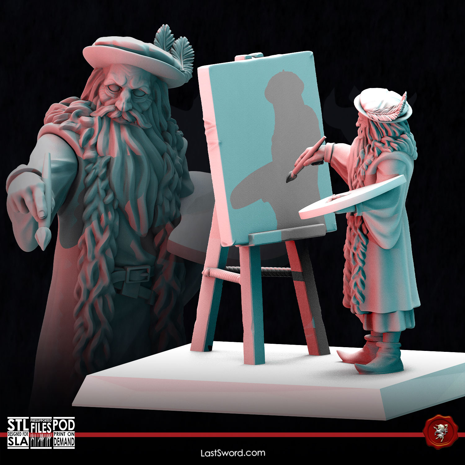 Court Painter | Pre-Supported | 30mm High Kingdom