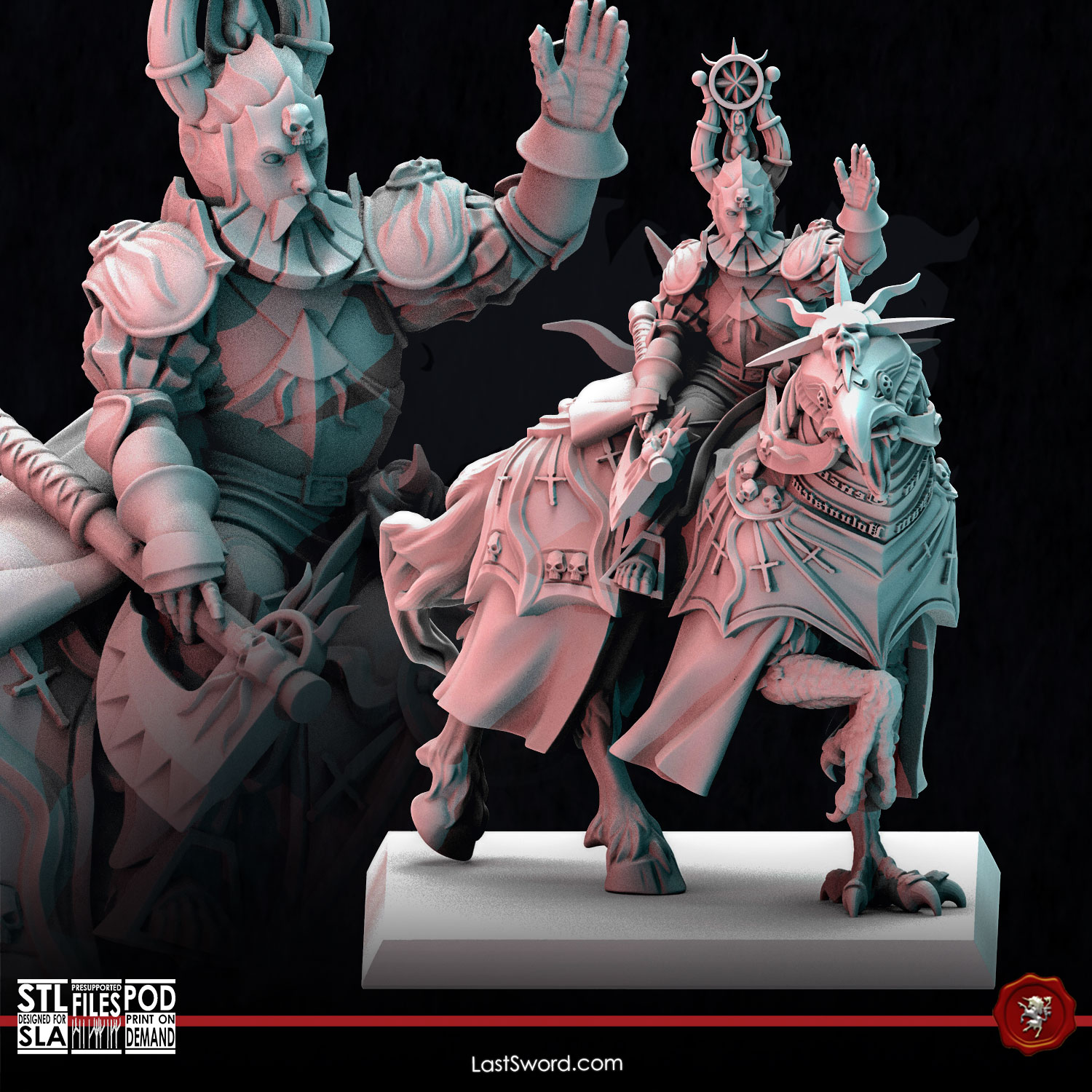 Grand Master of the Sun Knights on Hippogriph | Pre-Supported | 30mm High Kingdom