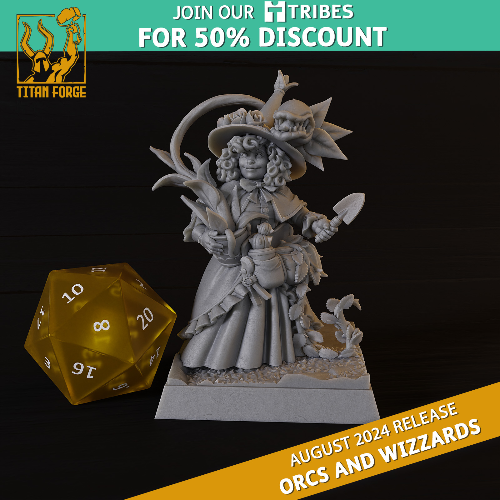 Wizzard Zoologist - Titan Forge Miniatures - 2024 - August - Orcs and Wizzards
