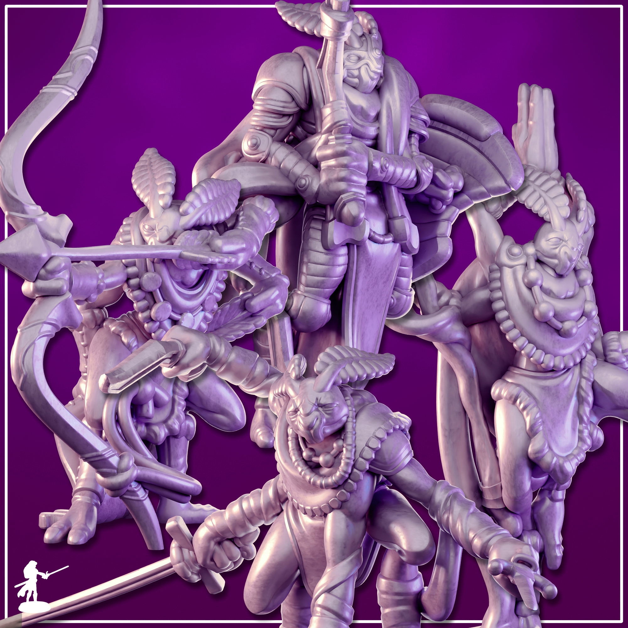 Mothfolk Warriors - Collection [PRE-SUPPORTED] | Mothfolk Series