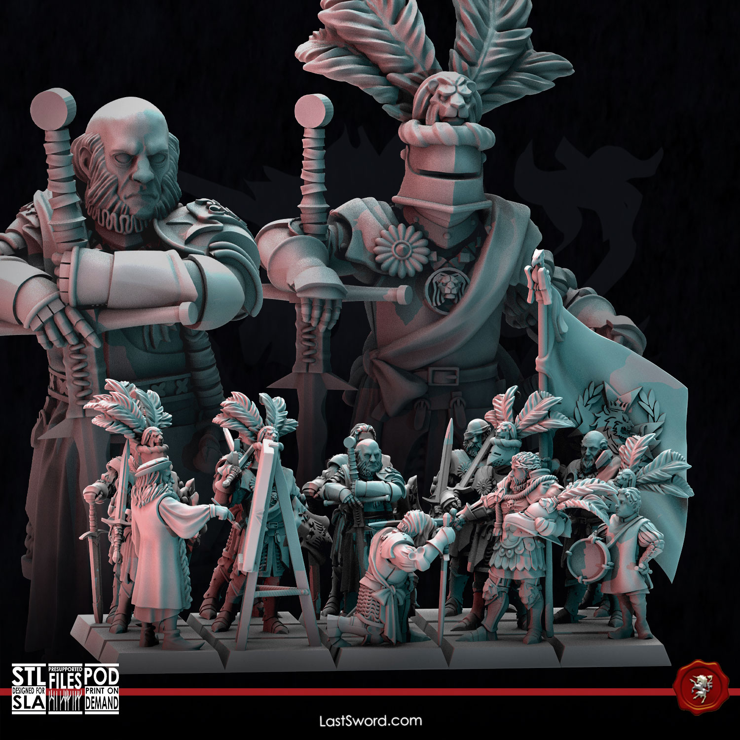 Knights of the Reichguard on foot | Pre-Supported | 30mm High Kingdom