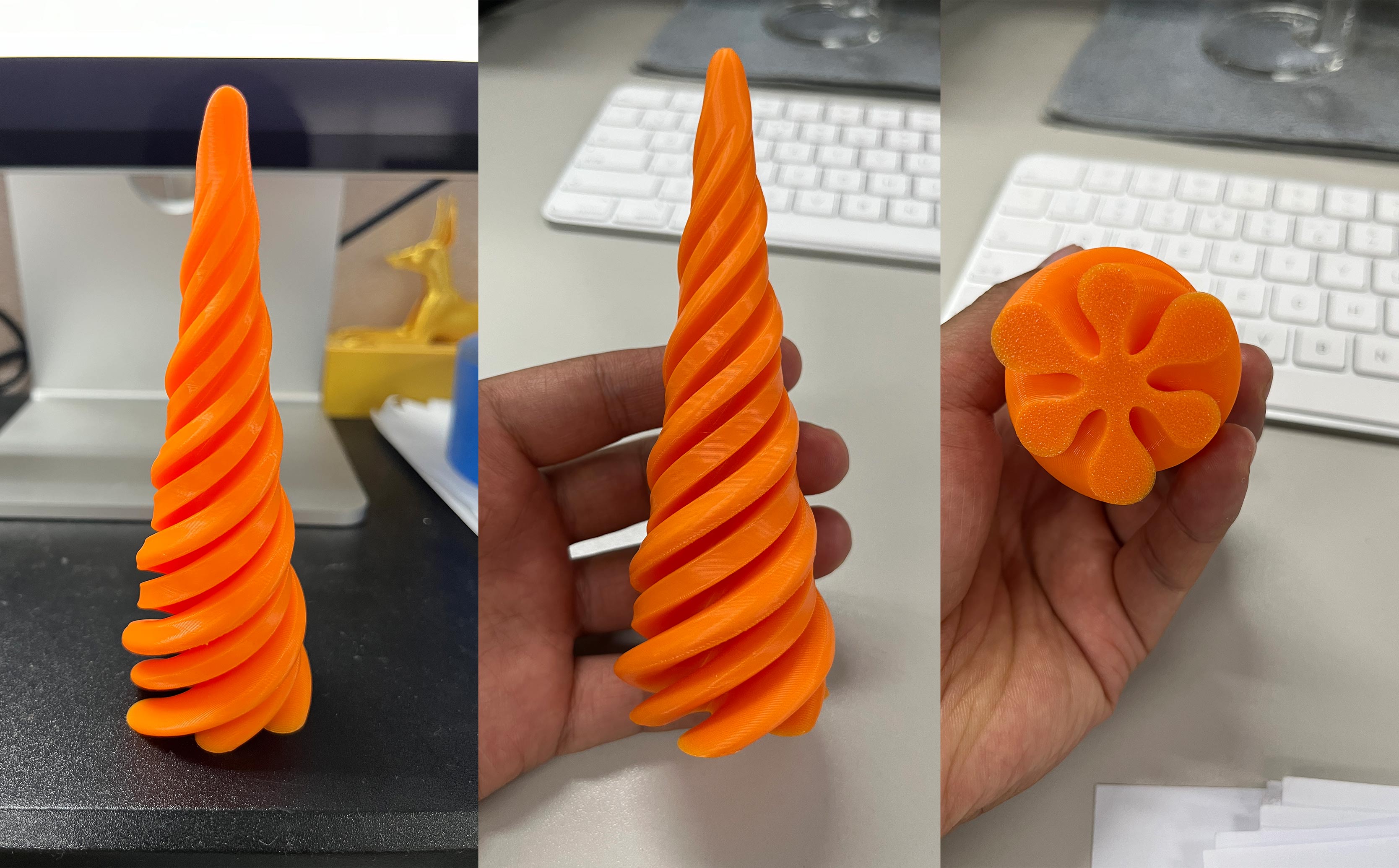 Spiral cone decoration