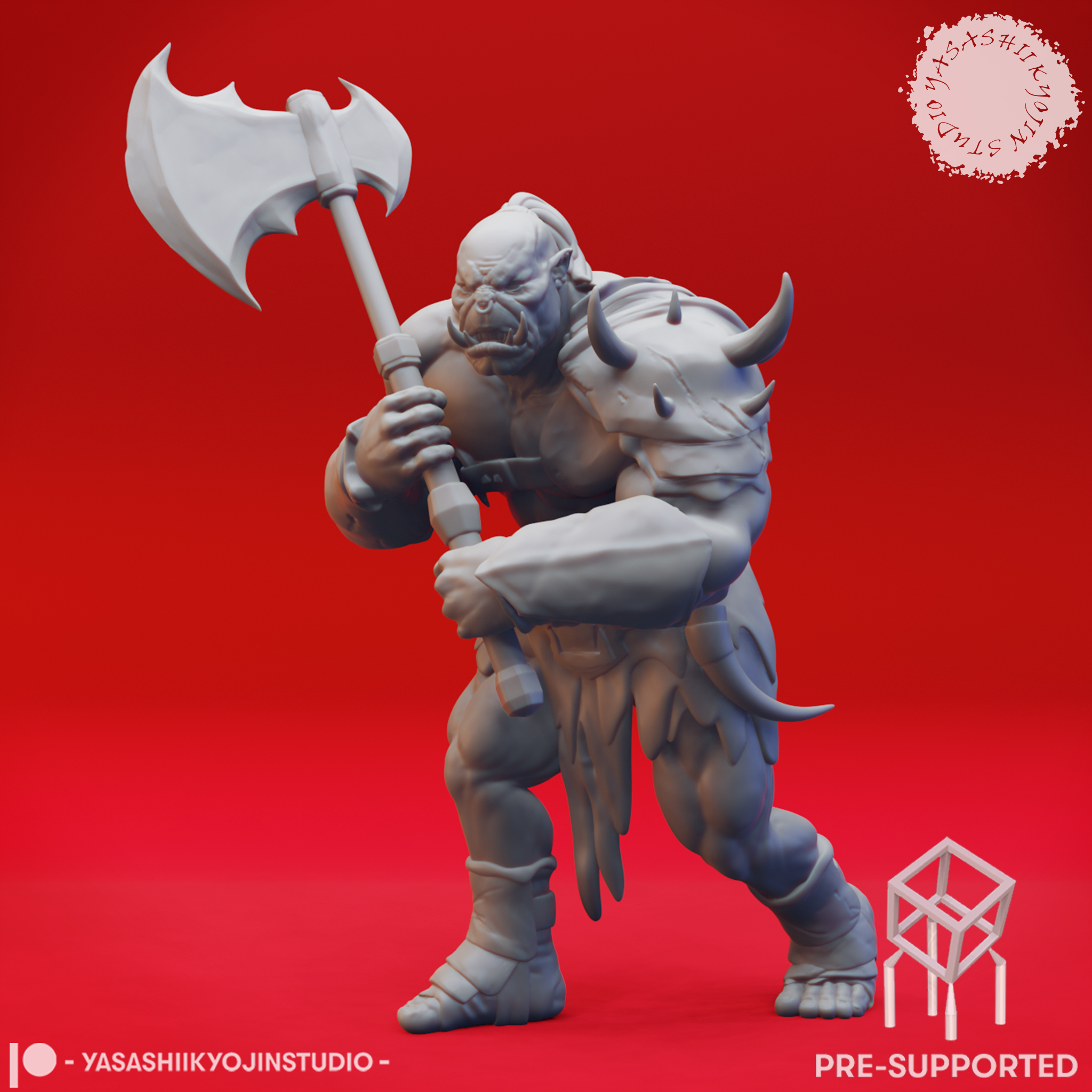 Orc Axemen - Tabletop Miniature (Pre-Supported)