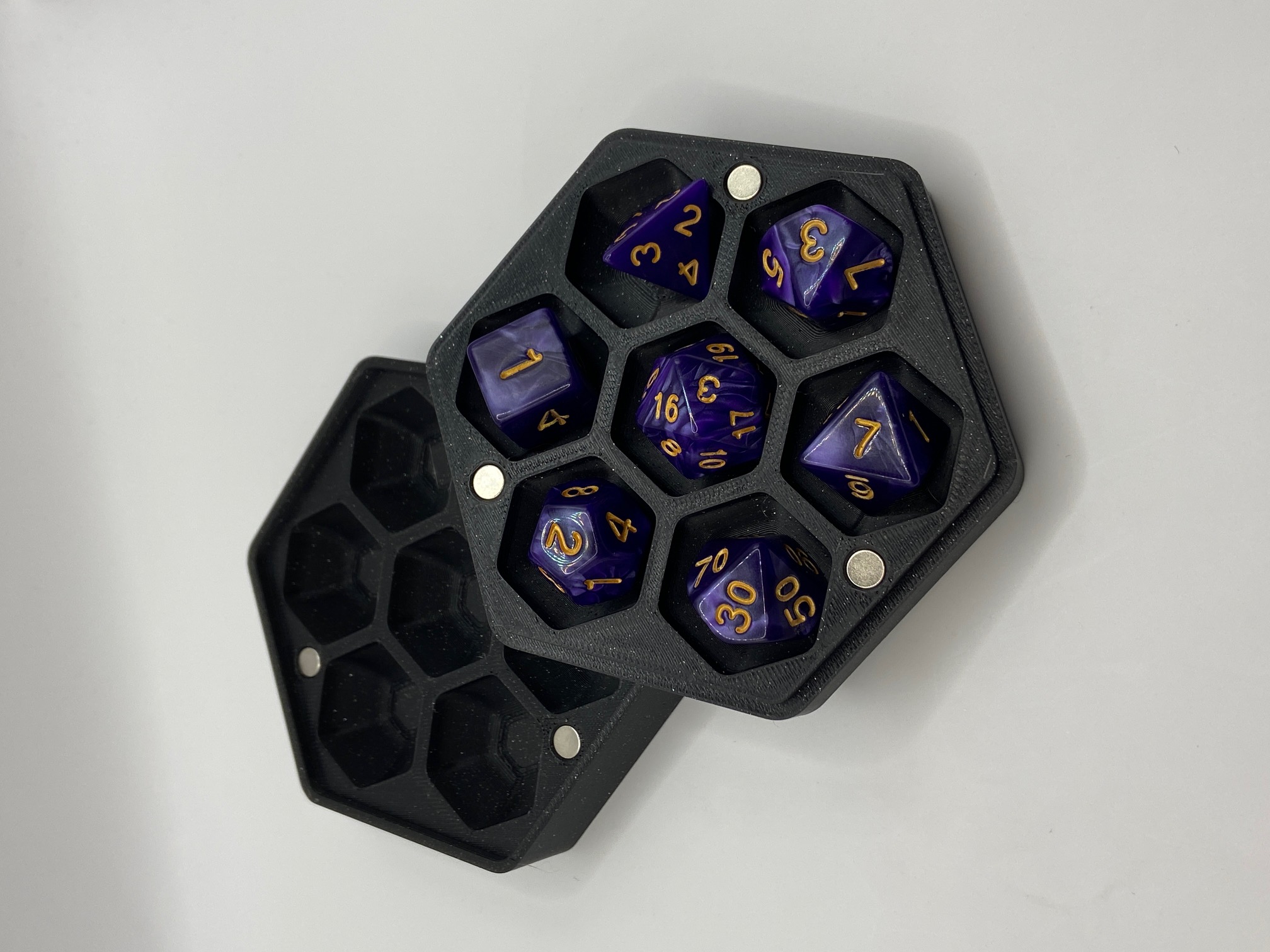 3D Printed Hexagon Dice Box for RPG, Dungeons and Dragons, Magic the Gathering