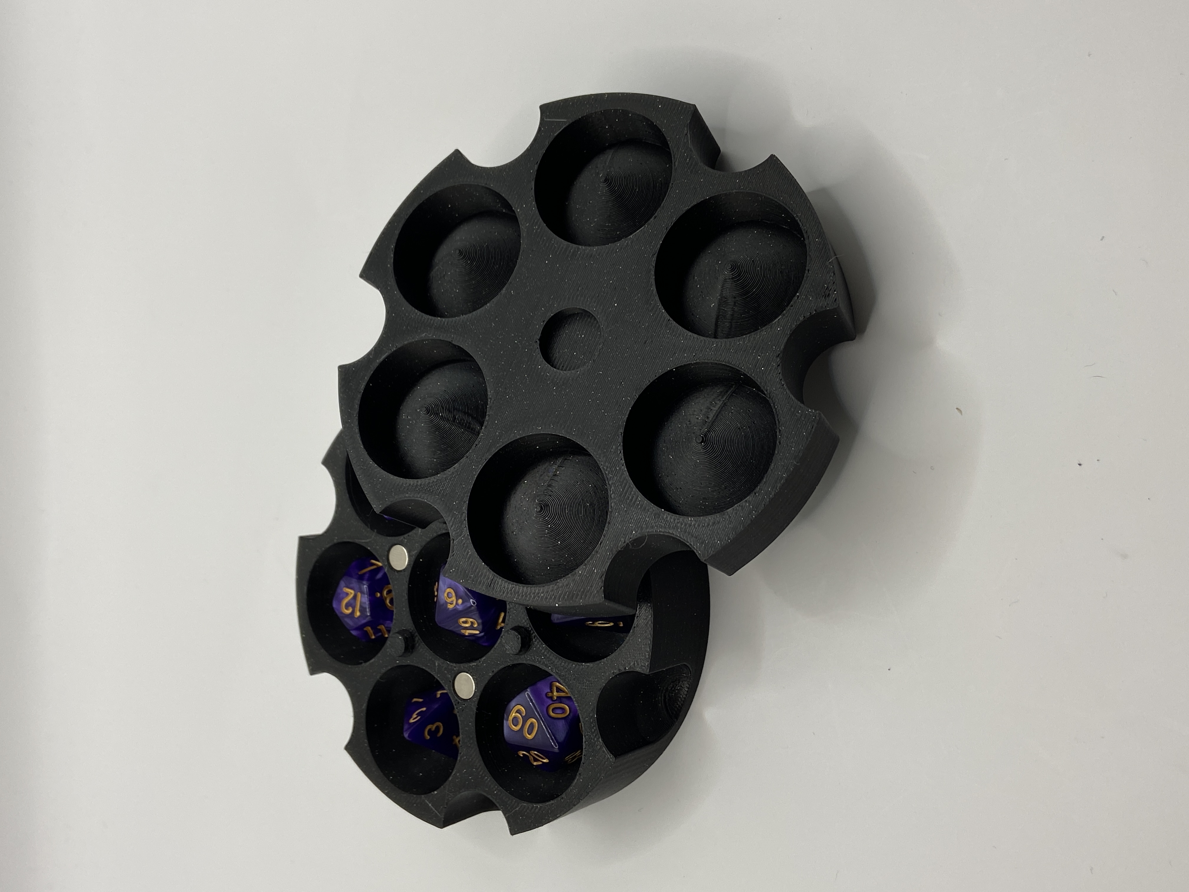 Revolver Style Dice Box for RPG, Dungeons and dragons, Magic the Gathering, and other Table top games