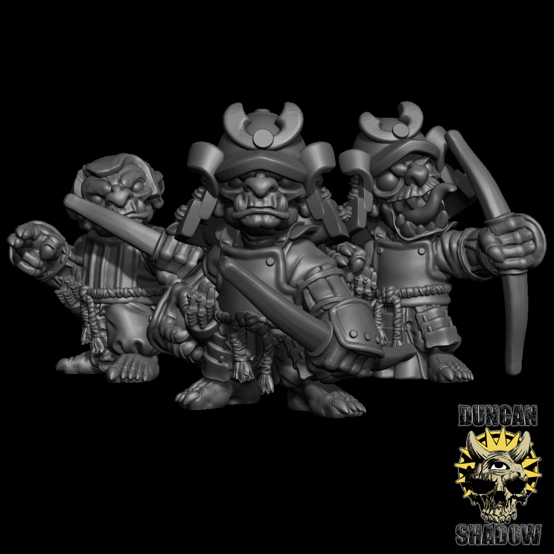 Goblin Samurai with Bows (Pre Supported)