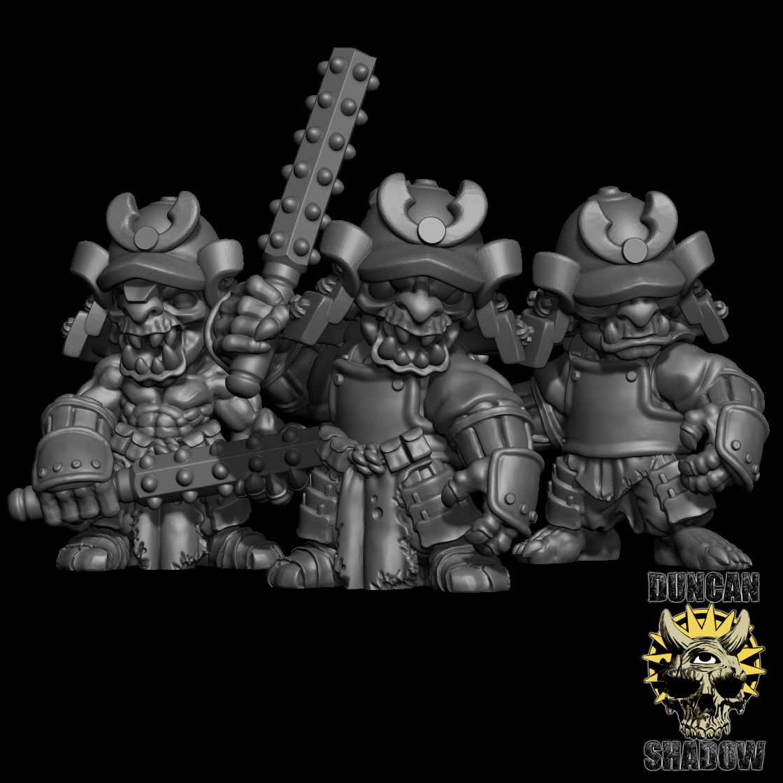 Goblin Samurai with Clubs (Pre Supported)