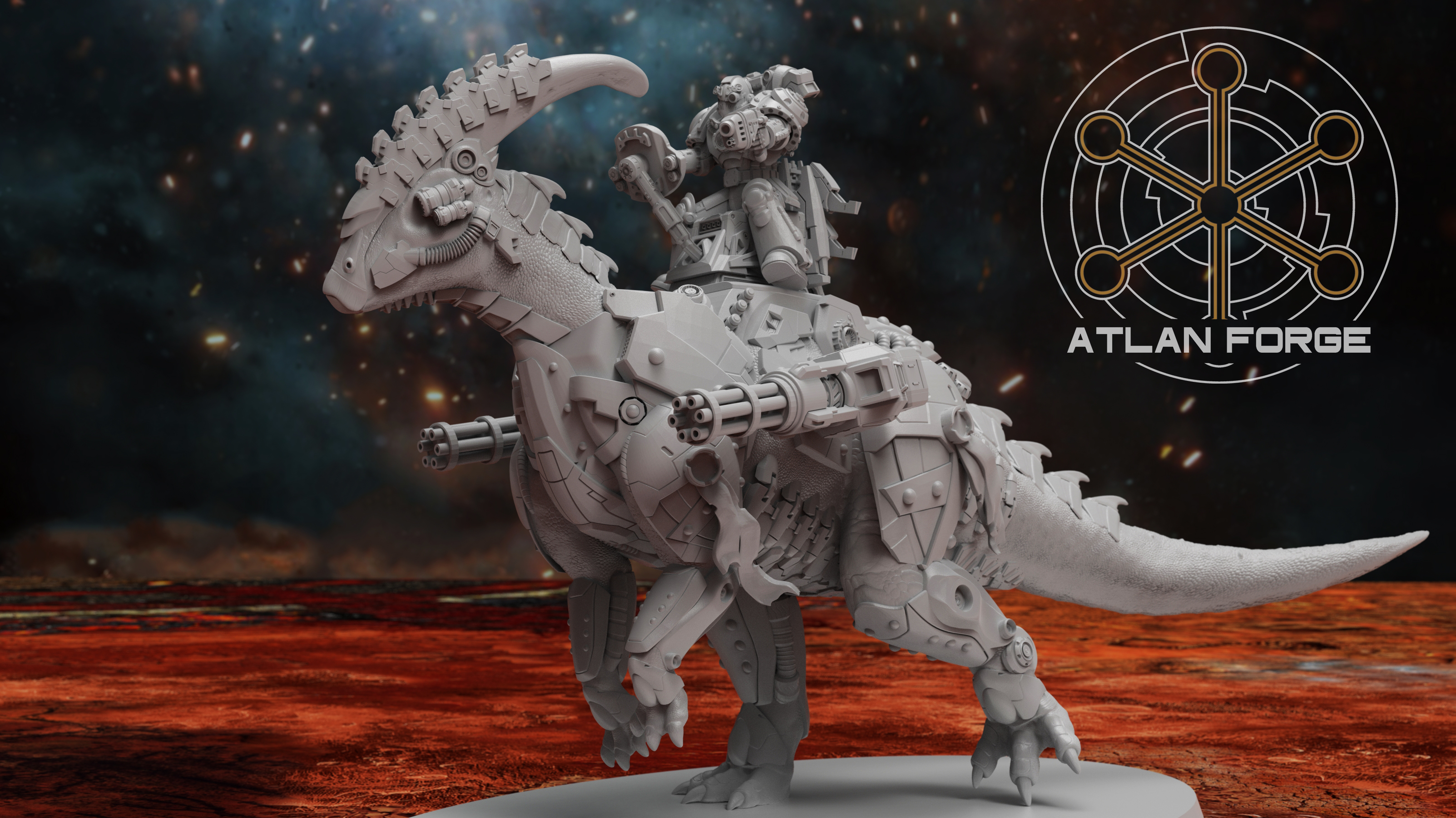 Cybernetic Parasaurolophus