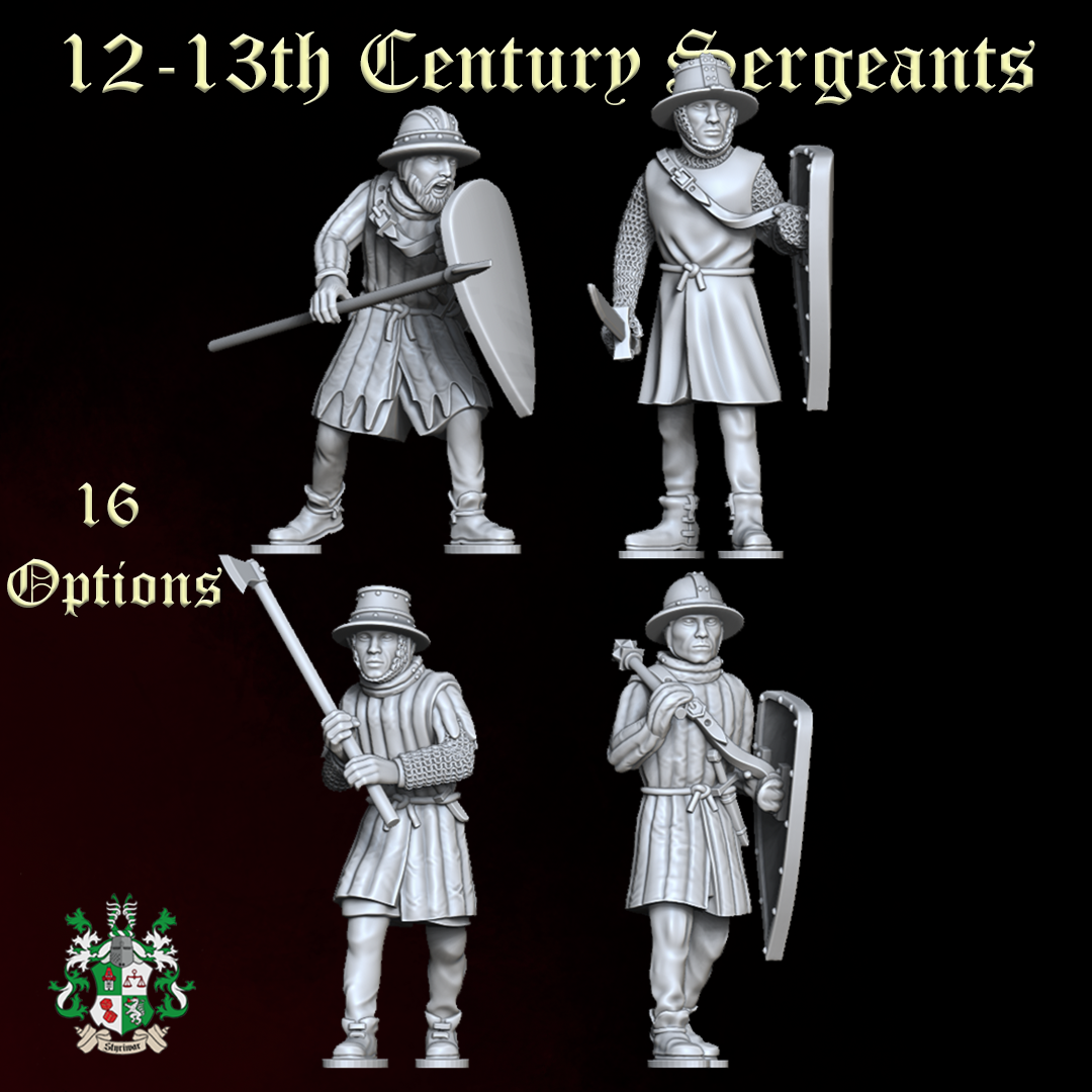 12-13th Century Sergeants Set 1 (16 Options)