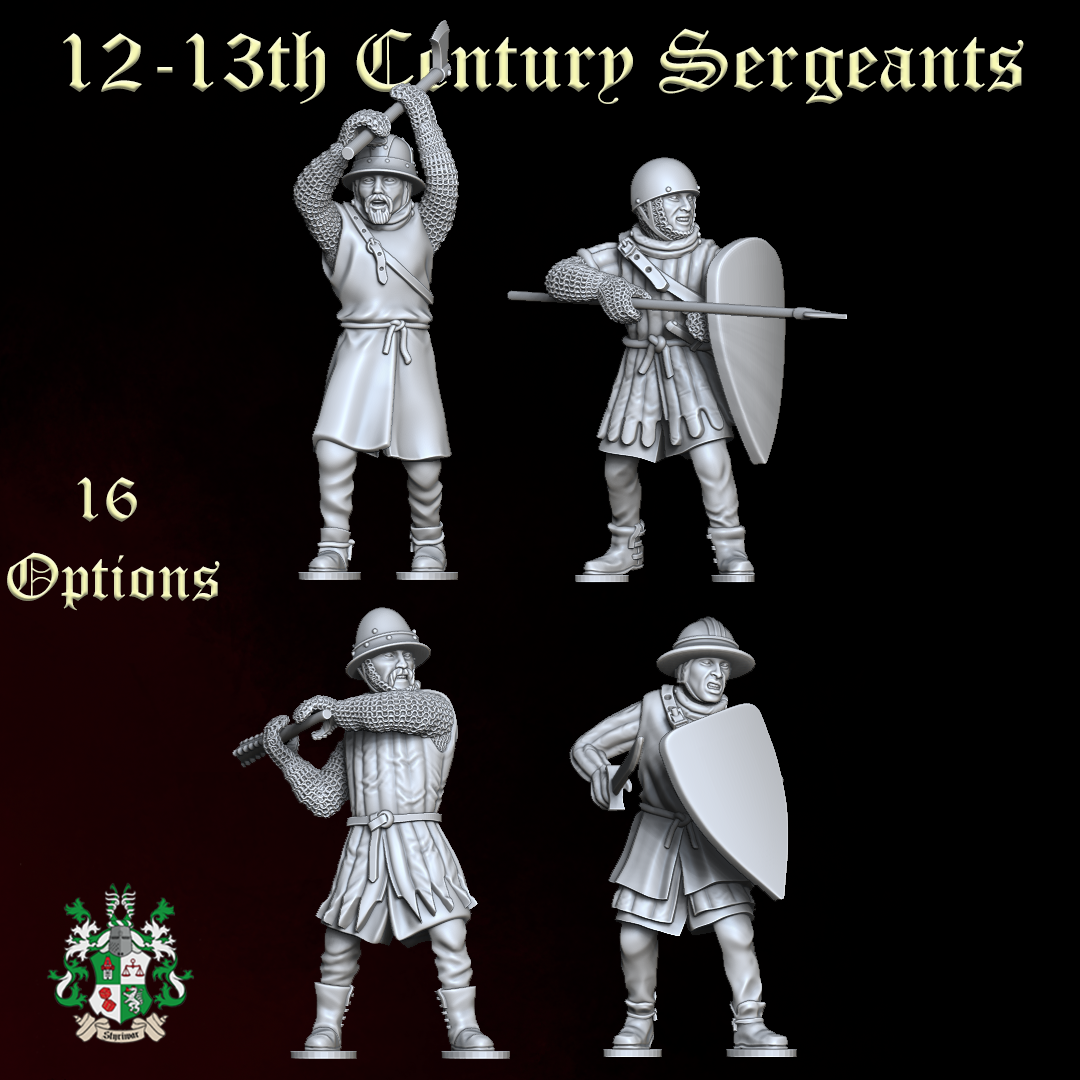 12-13th Century Sergeants Set 2 (17 Options)