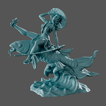 Hana, the distracted fisherwoman - Non-commercial