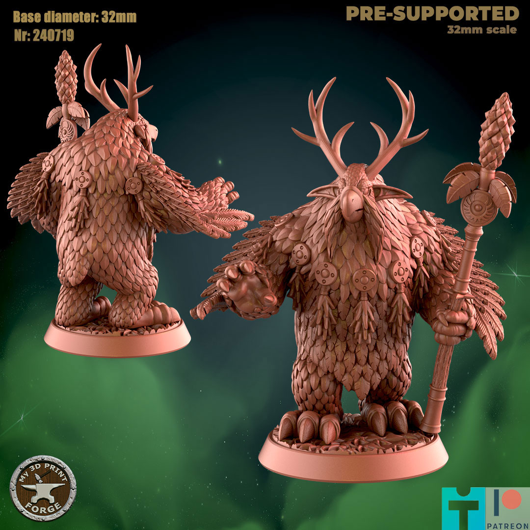 Druid Owlbear NE Staff