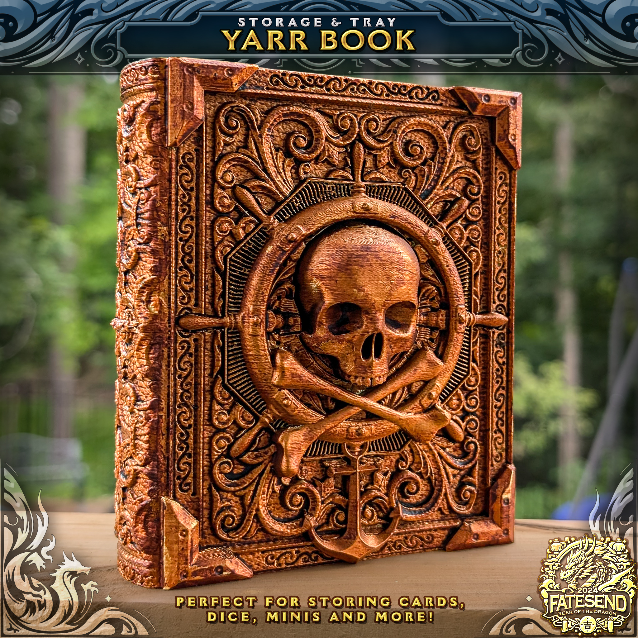 Yarr Book - Storage & Dice Rolling Tray