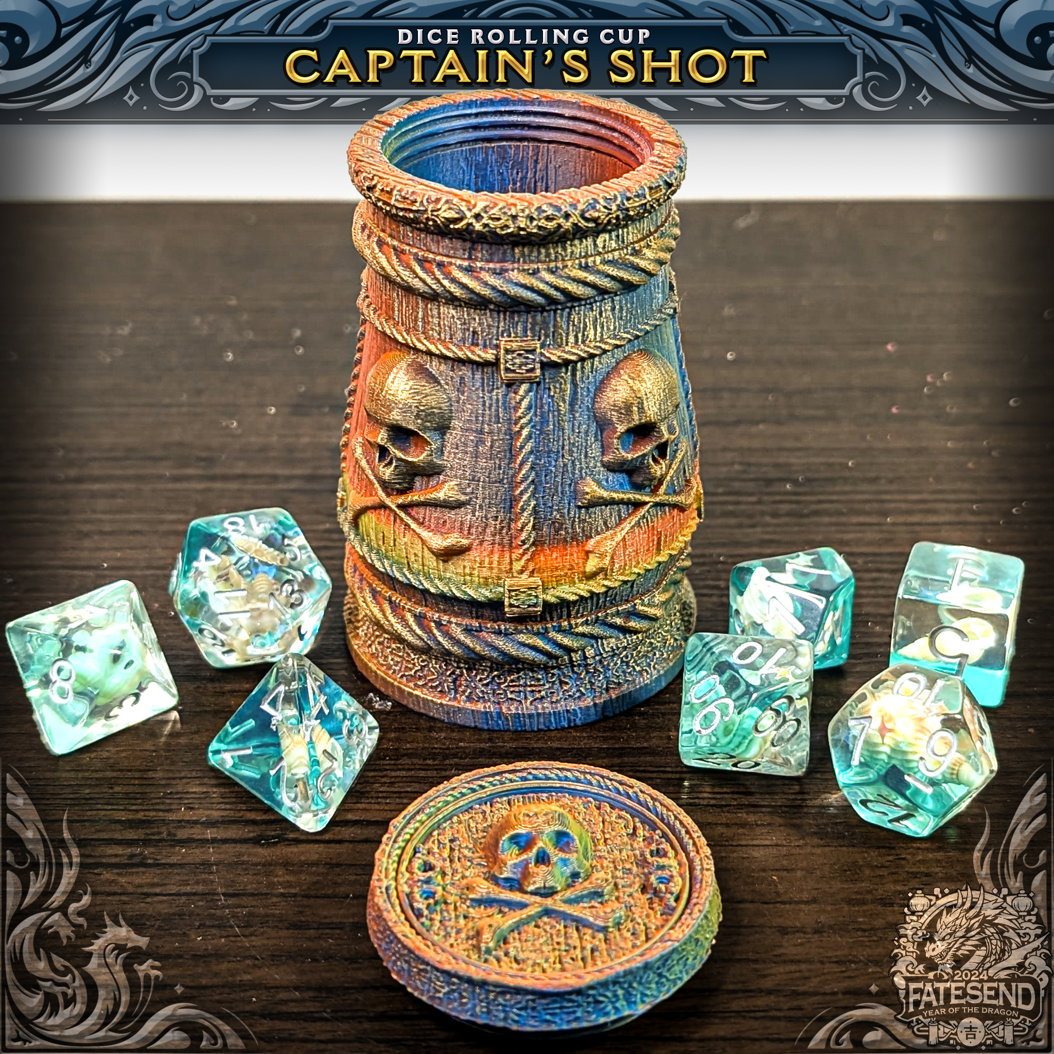 Pirate Dice Cup - Shake up, Roll & Store!