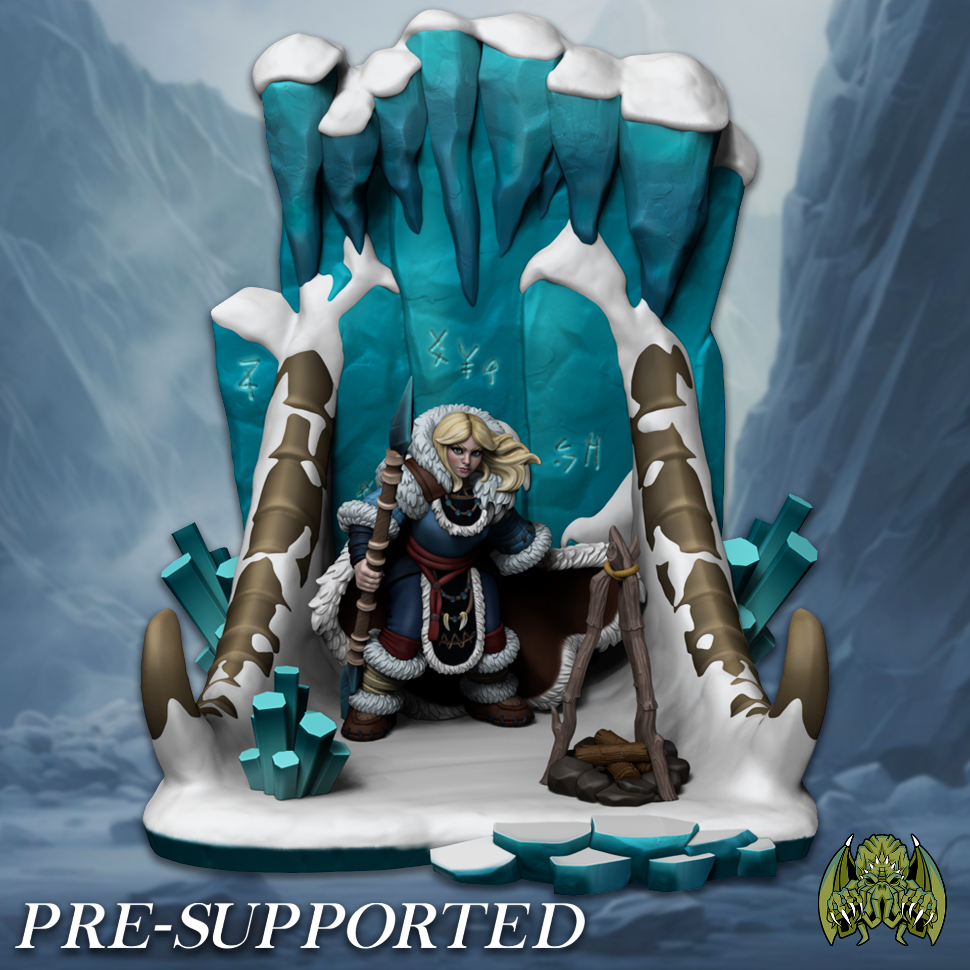 Frost Scenery [PRE-SUPPORTED] Diorama Snow Ice