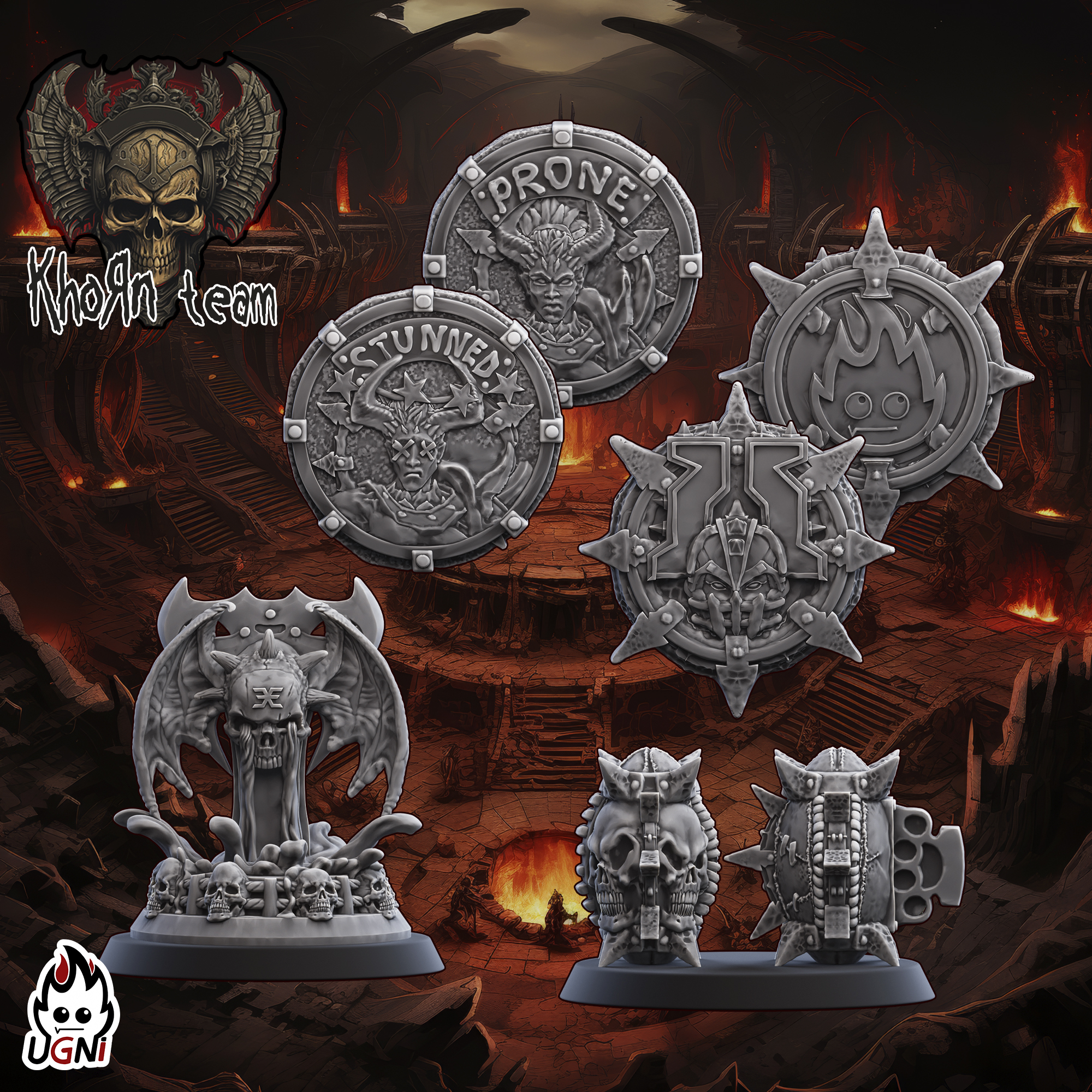 Team tokens and balls for Bloody Valkyries