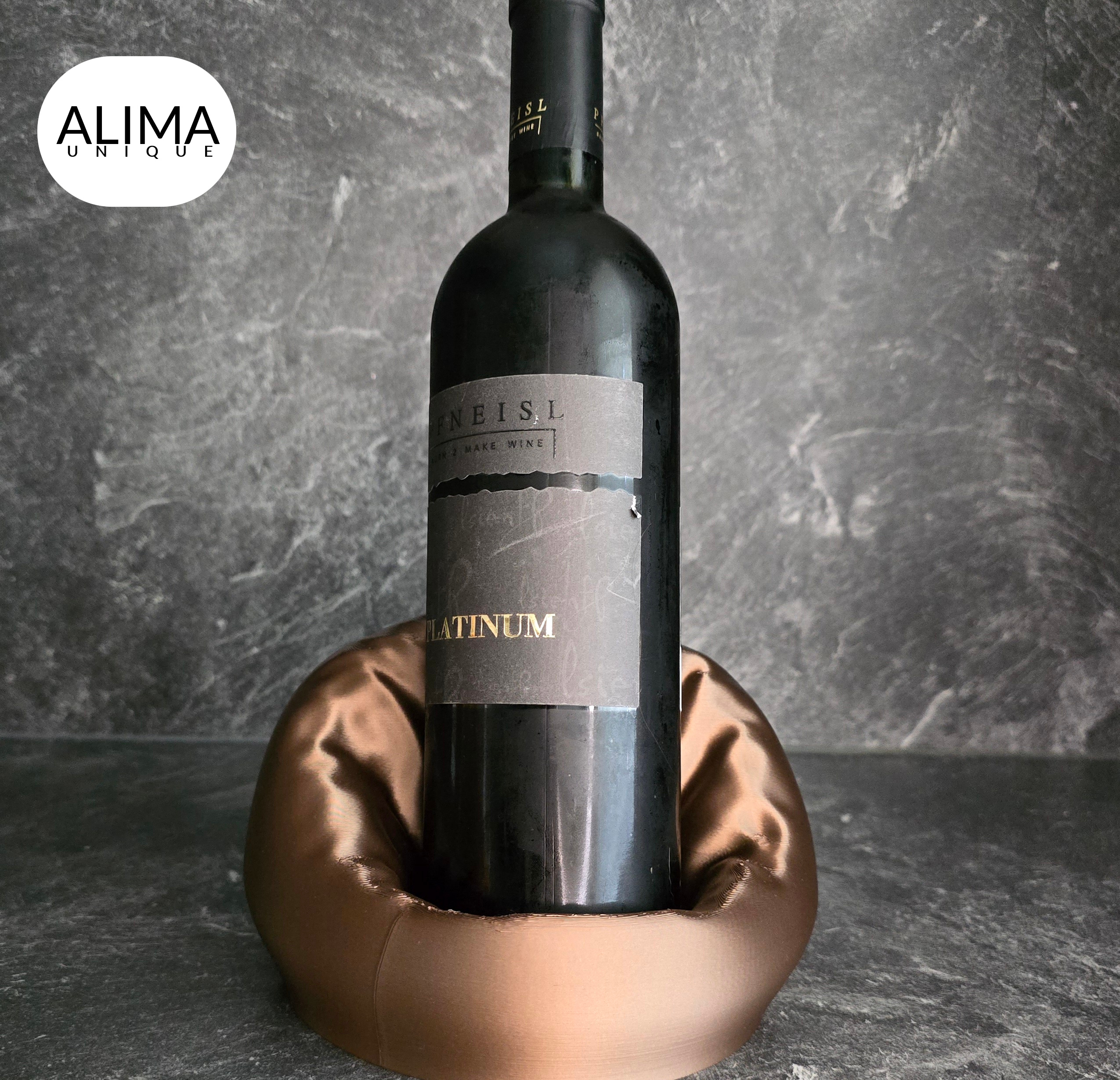 Bean bag as a wine bottle holder