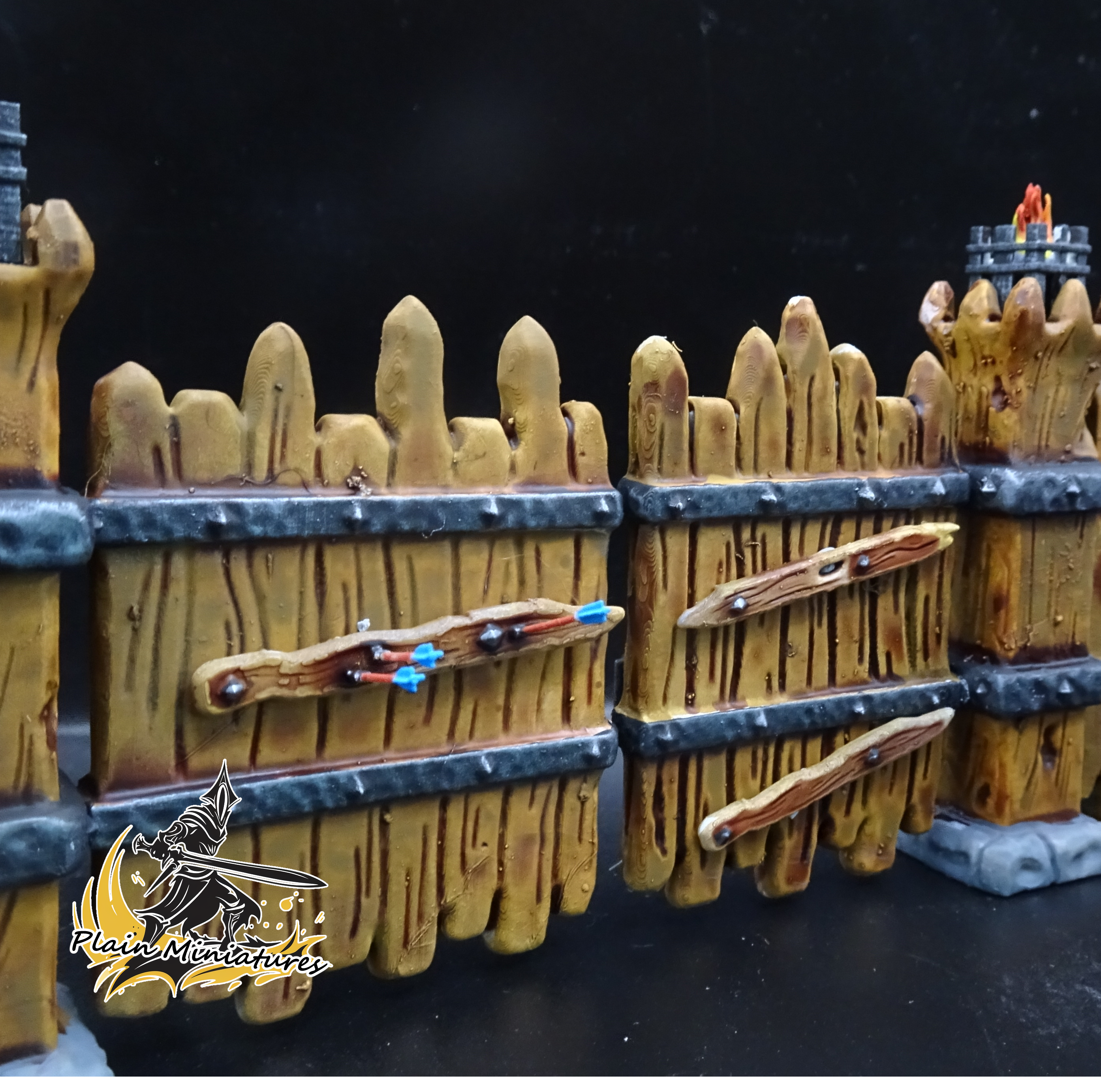 Coarse wooden palisade