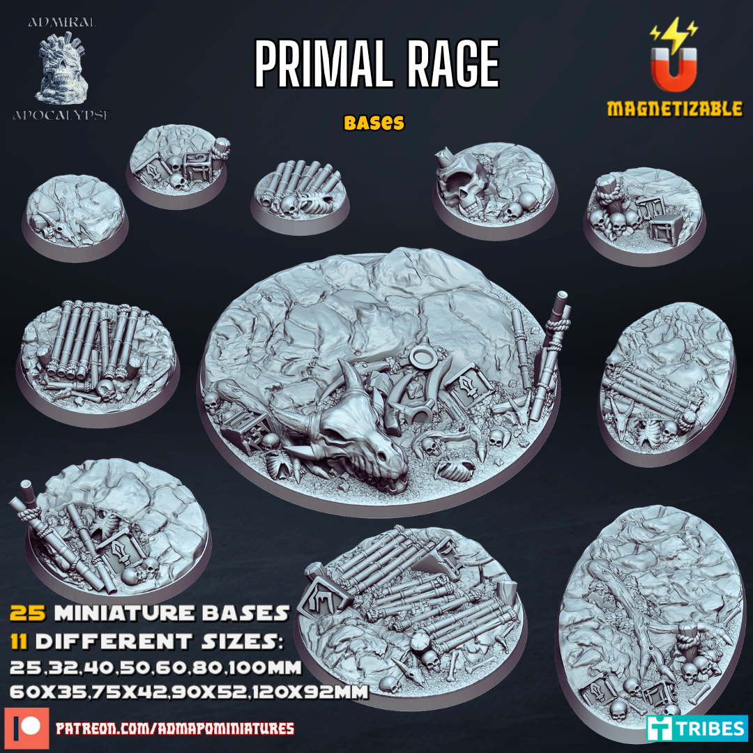Primal Rage Bases (Pre-supported)
