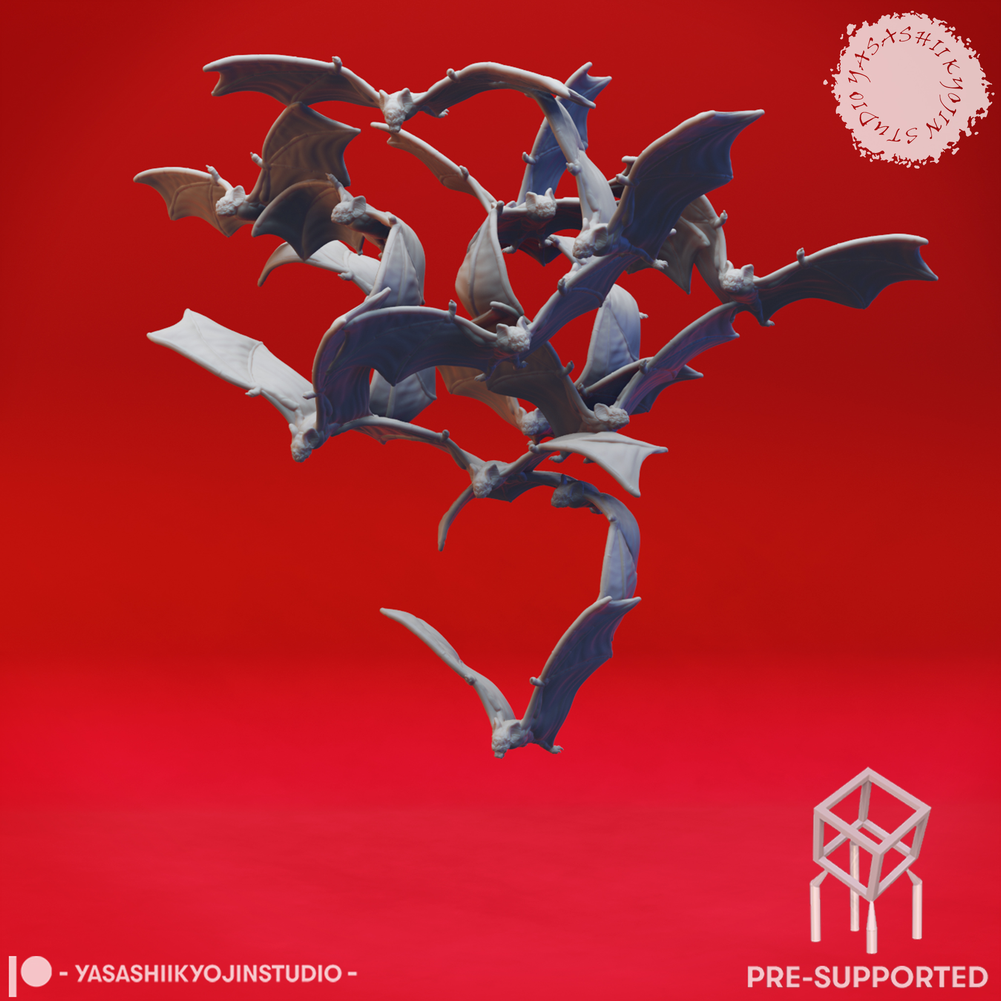 Swarm of Bats - Tabletop Miniature (Pre-Supported)