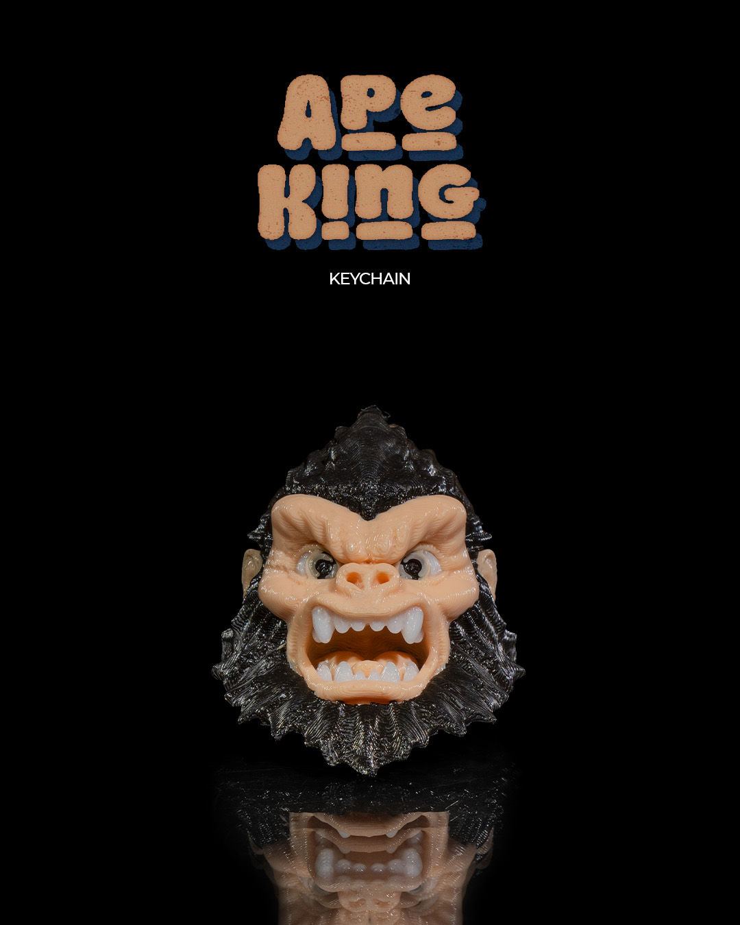 Ape King Keychain