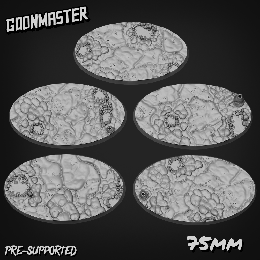 Crystal Cave Bases/Toppers 75mm x 42mm Oval x 5