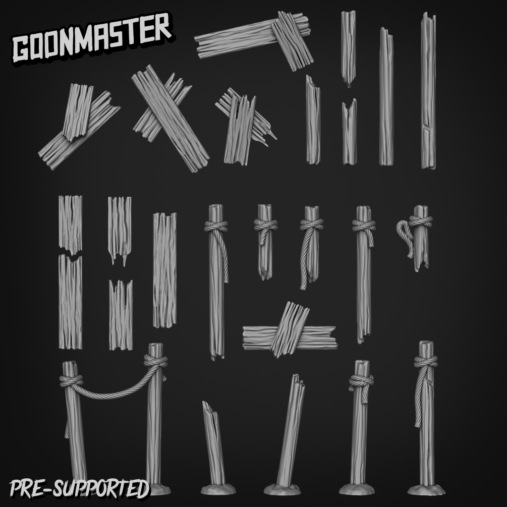 Basing Bits 162 - Broken Wood Planks and Poles